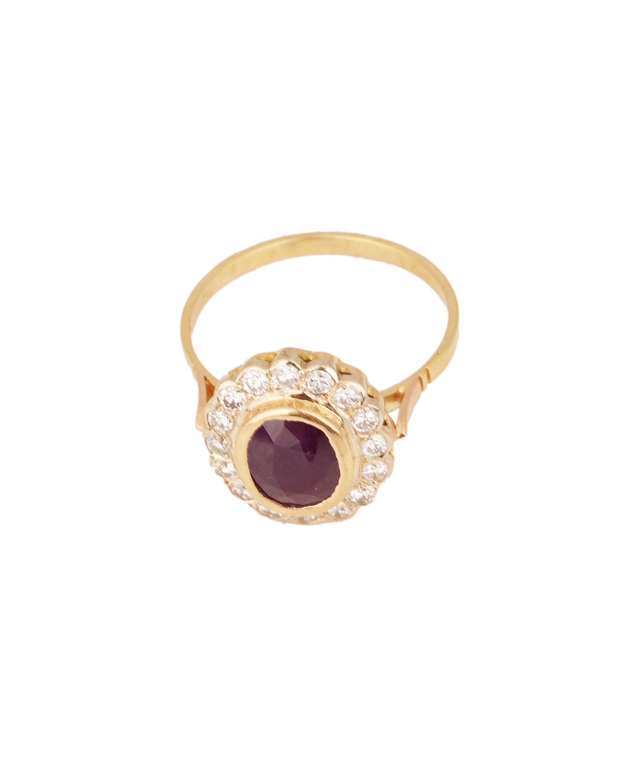Ruby and Diamond Cluster Ring WA25421