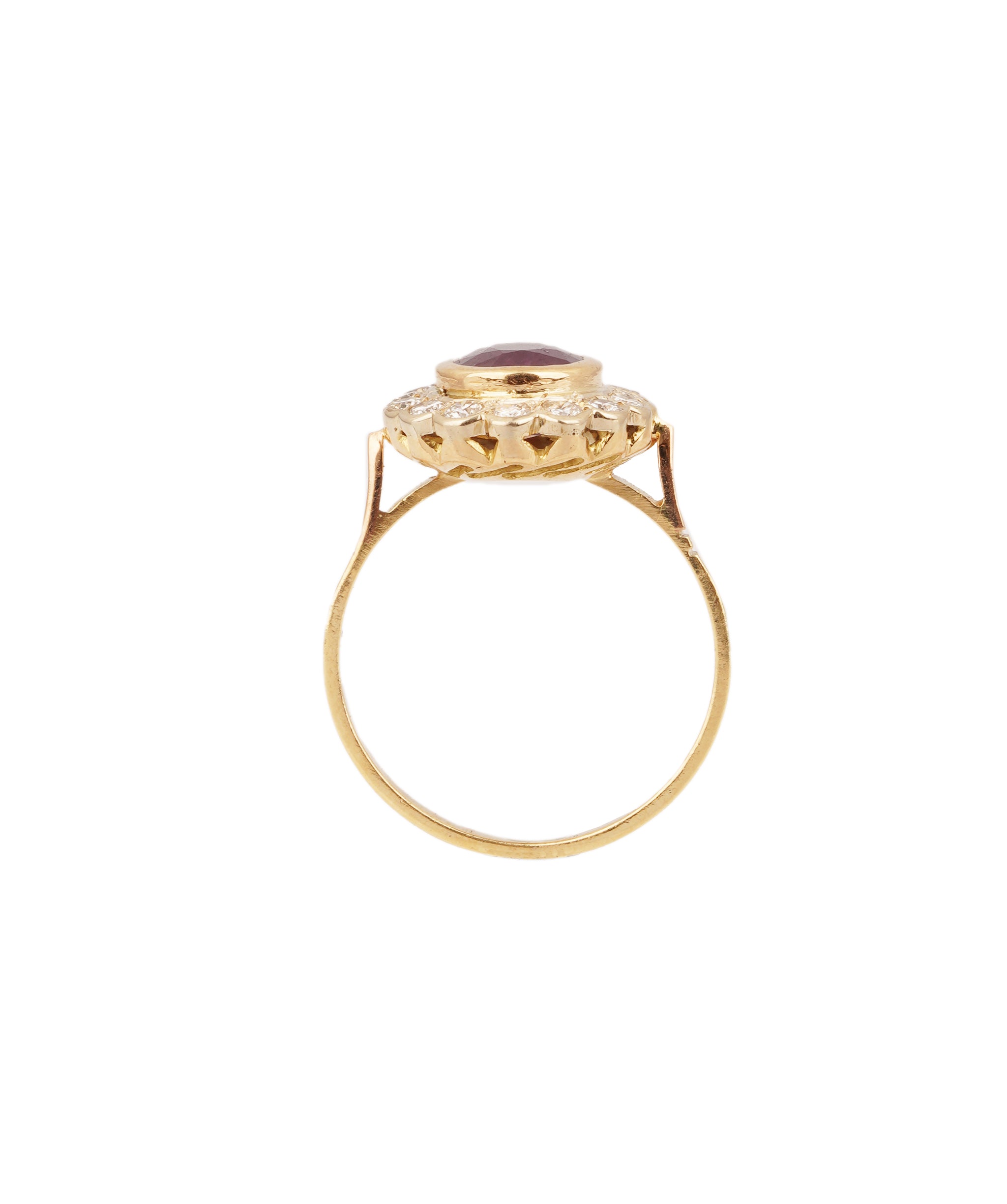 Ruby and Diamond Cluster Ring WA25421
