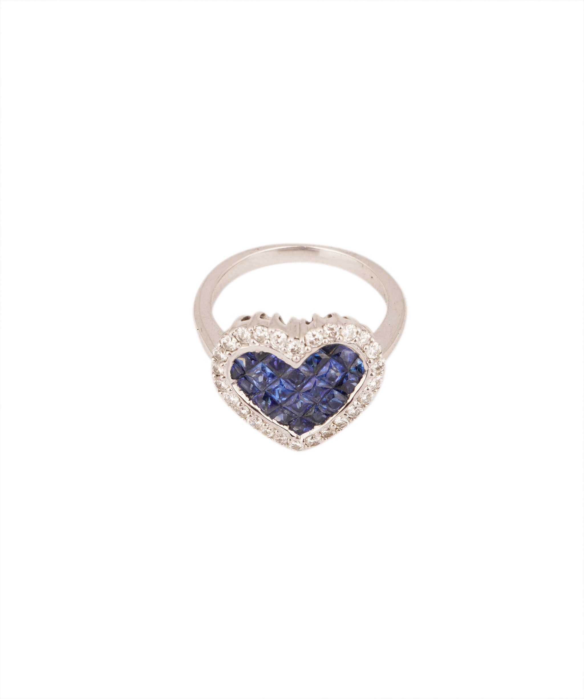 Sapphire and Diamond Heart Ring WA60078