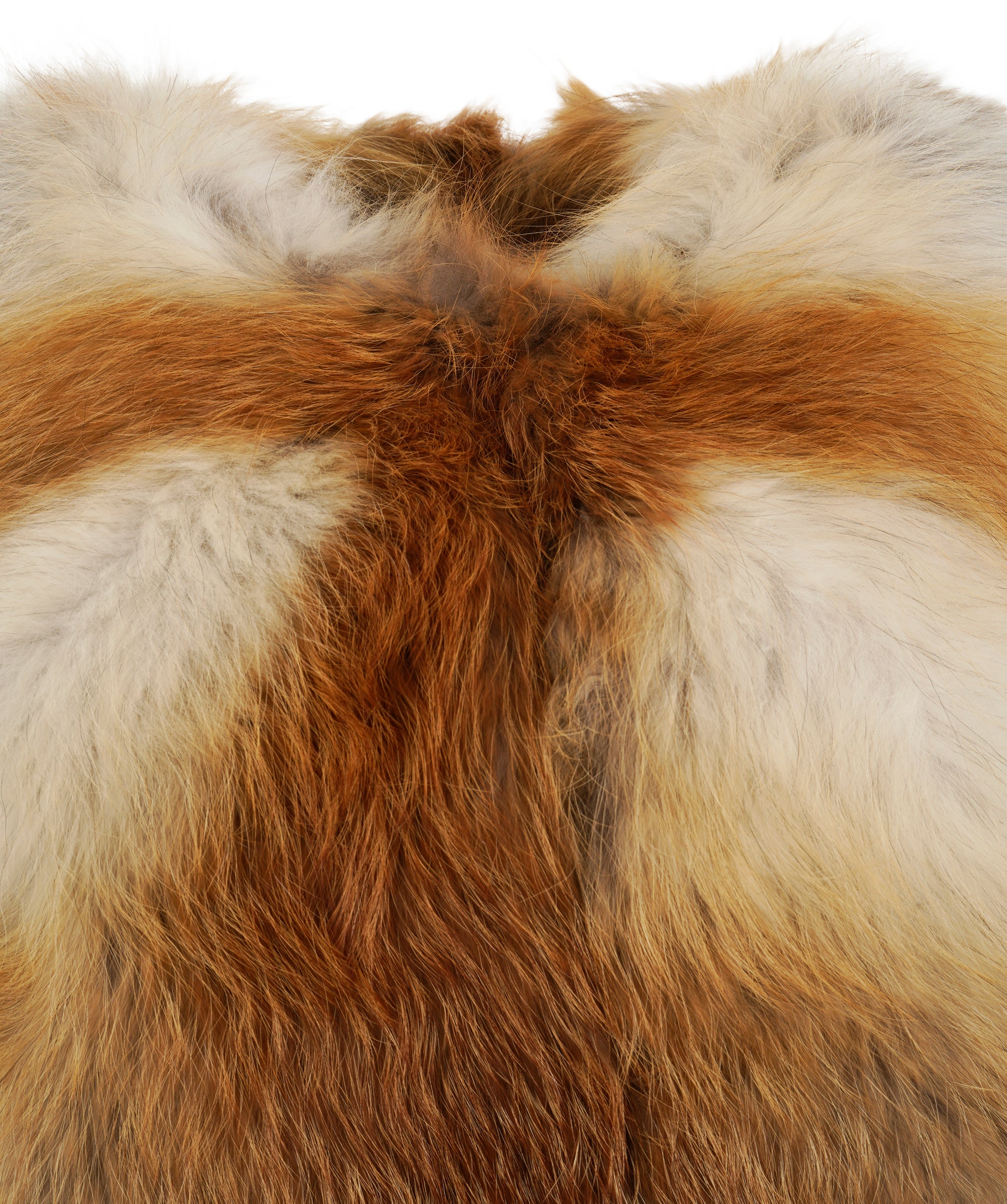 Vintage beige genuine fox fur gilet  ABC1012