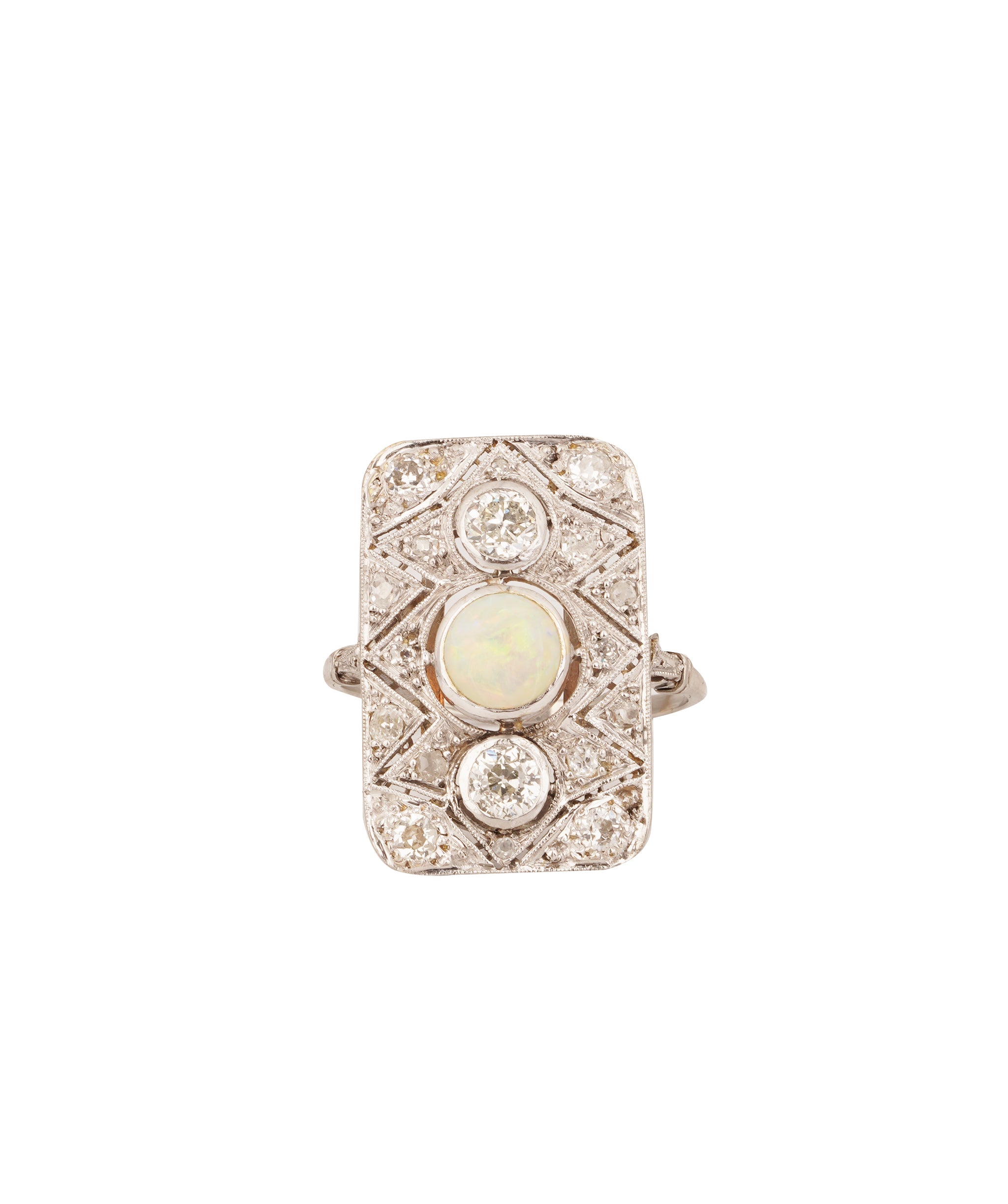 Opal and Diamond Art Deco Ring WA25363