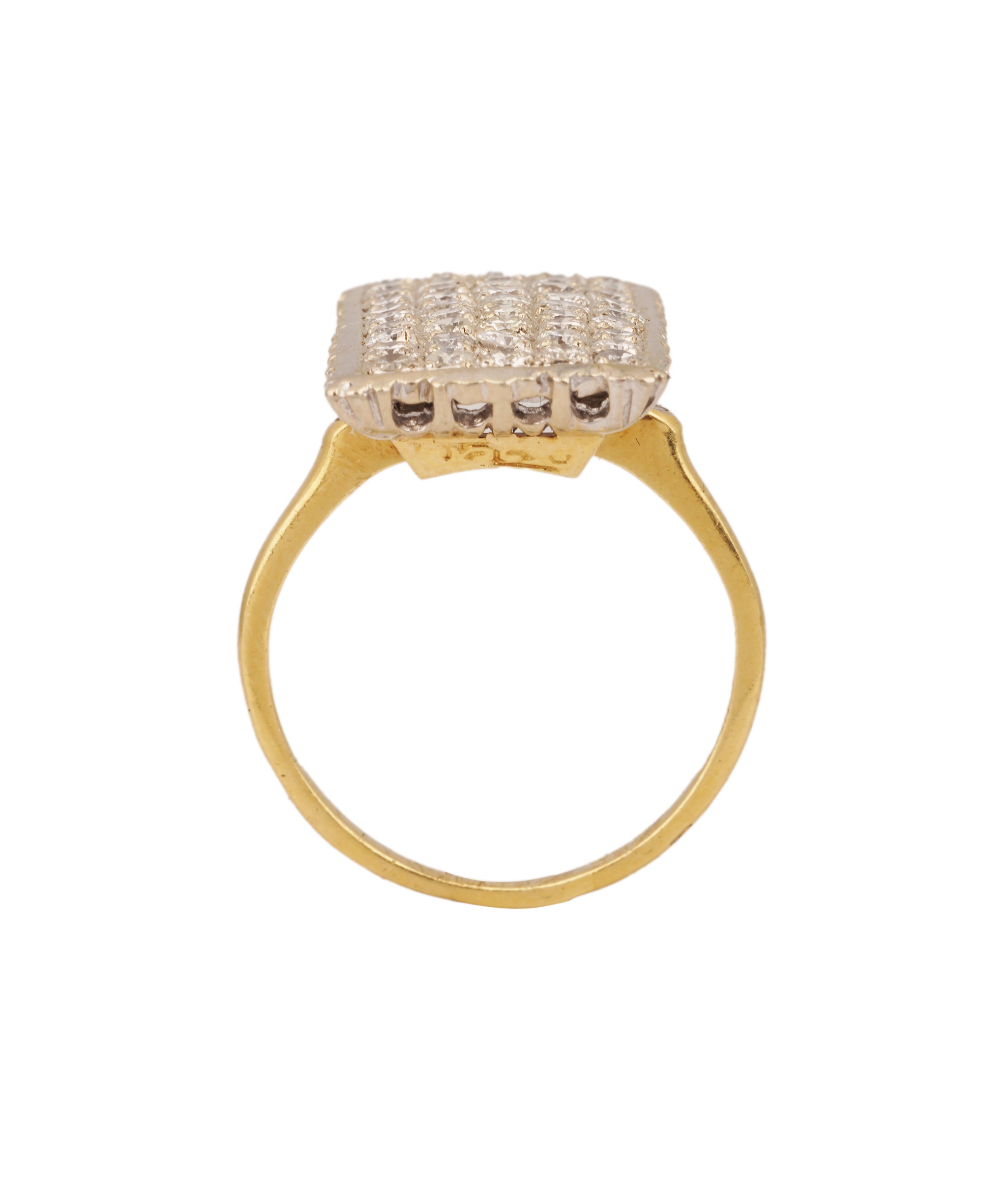 Pave Diamond Square Ring WA23956