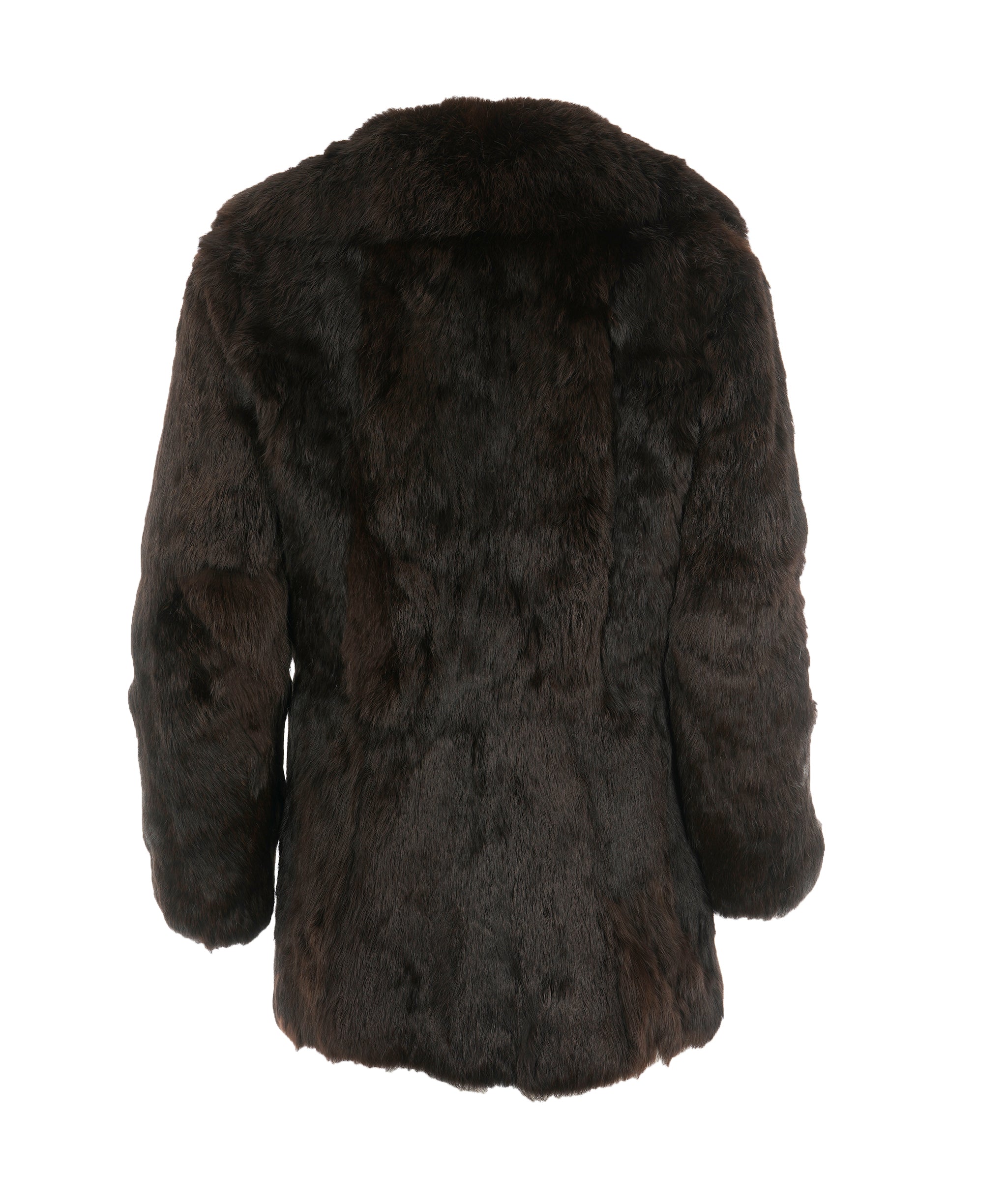 Vintage mahogony brown chocolate genuine fur jacket ABC1014