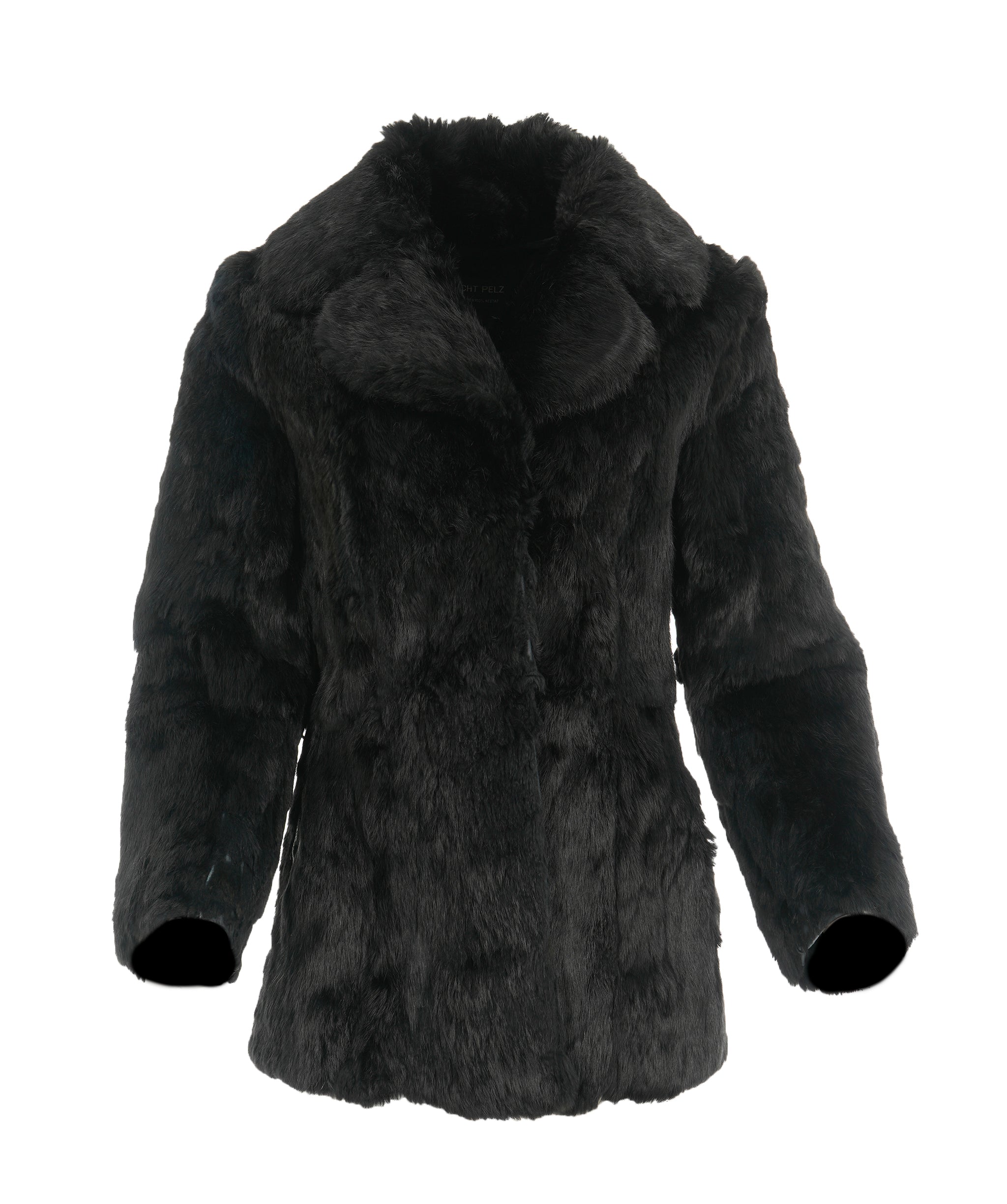 Vintage black genuine fur jacket  ABC1018