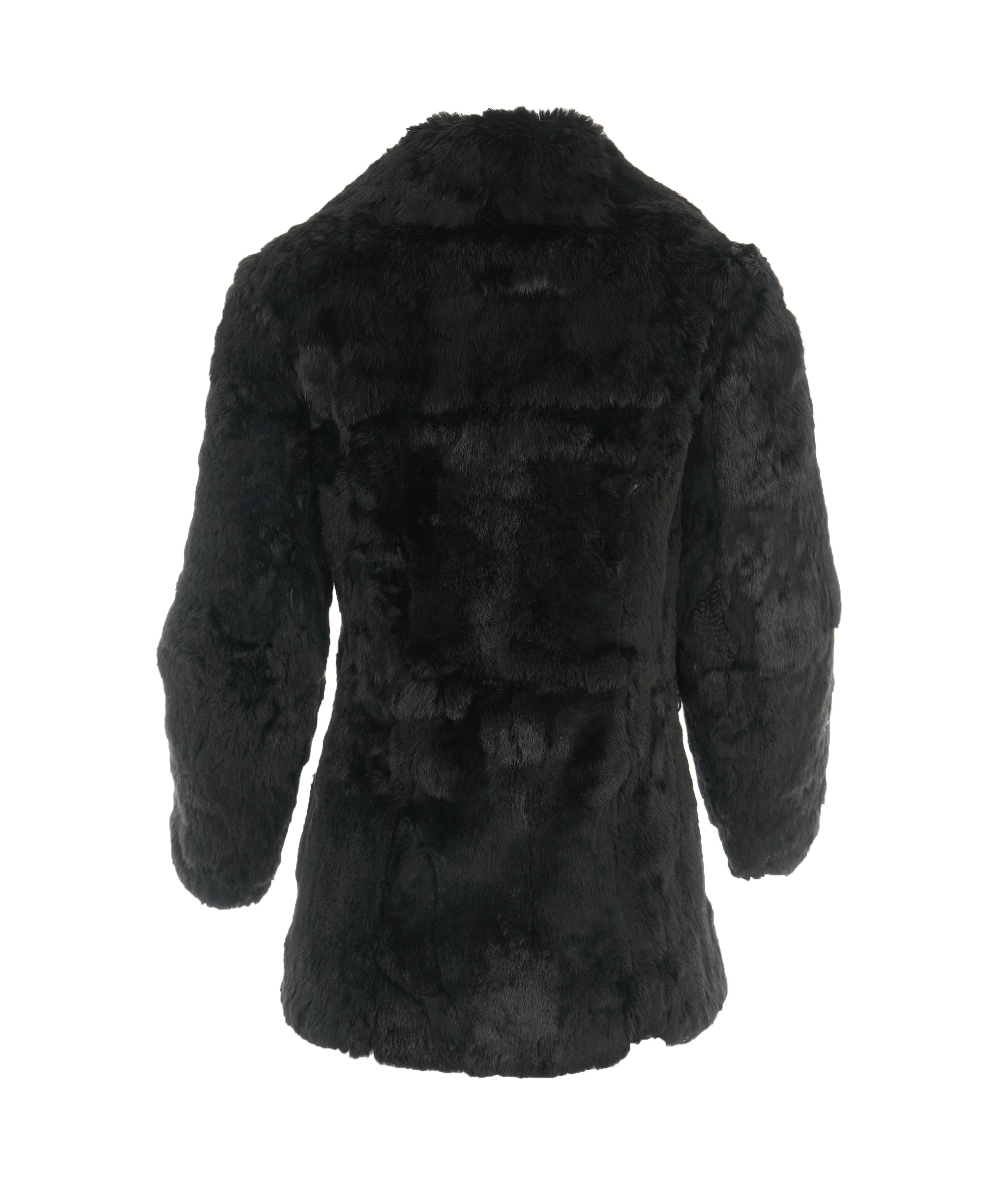 Vintage black genuine fur jacket  ABC1018