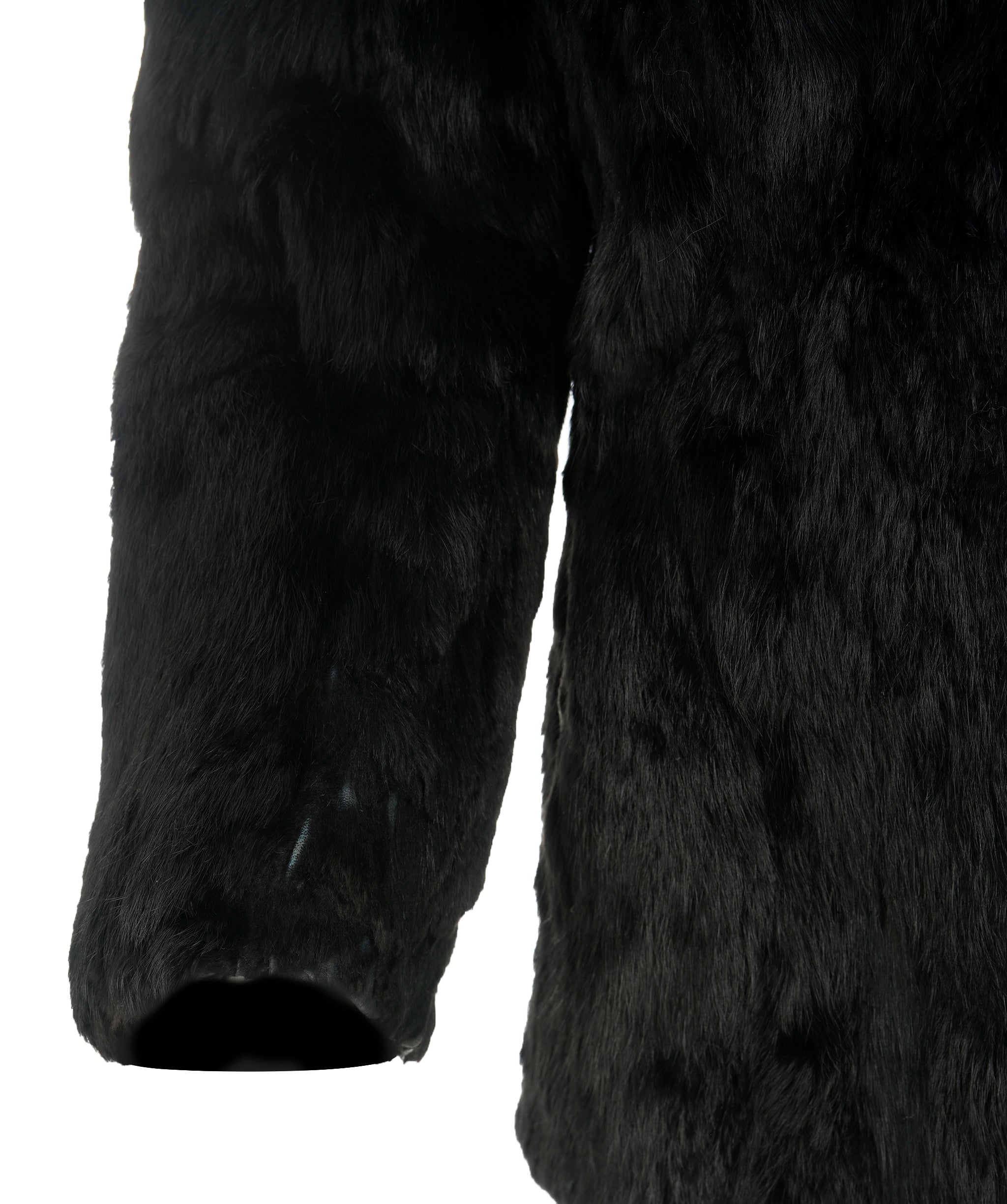 Vintage black genuine fur jacket  ABC1018