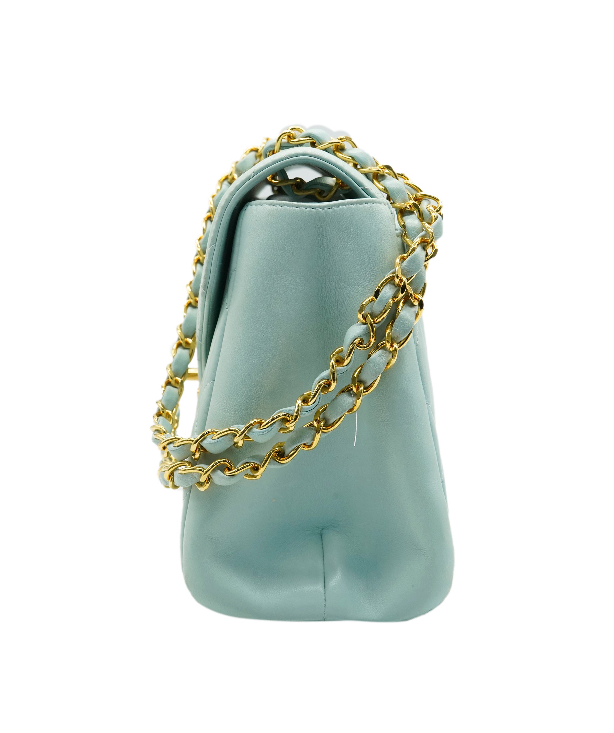 Chanel tiffany blue bag GHW AKC0086