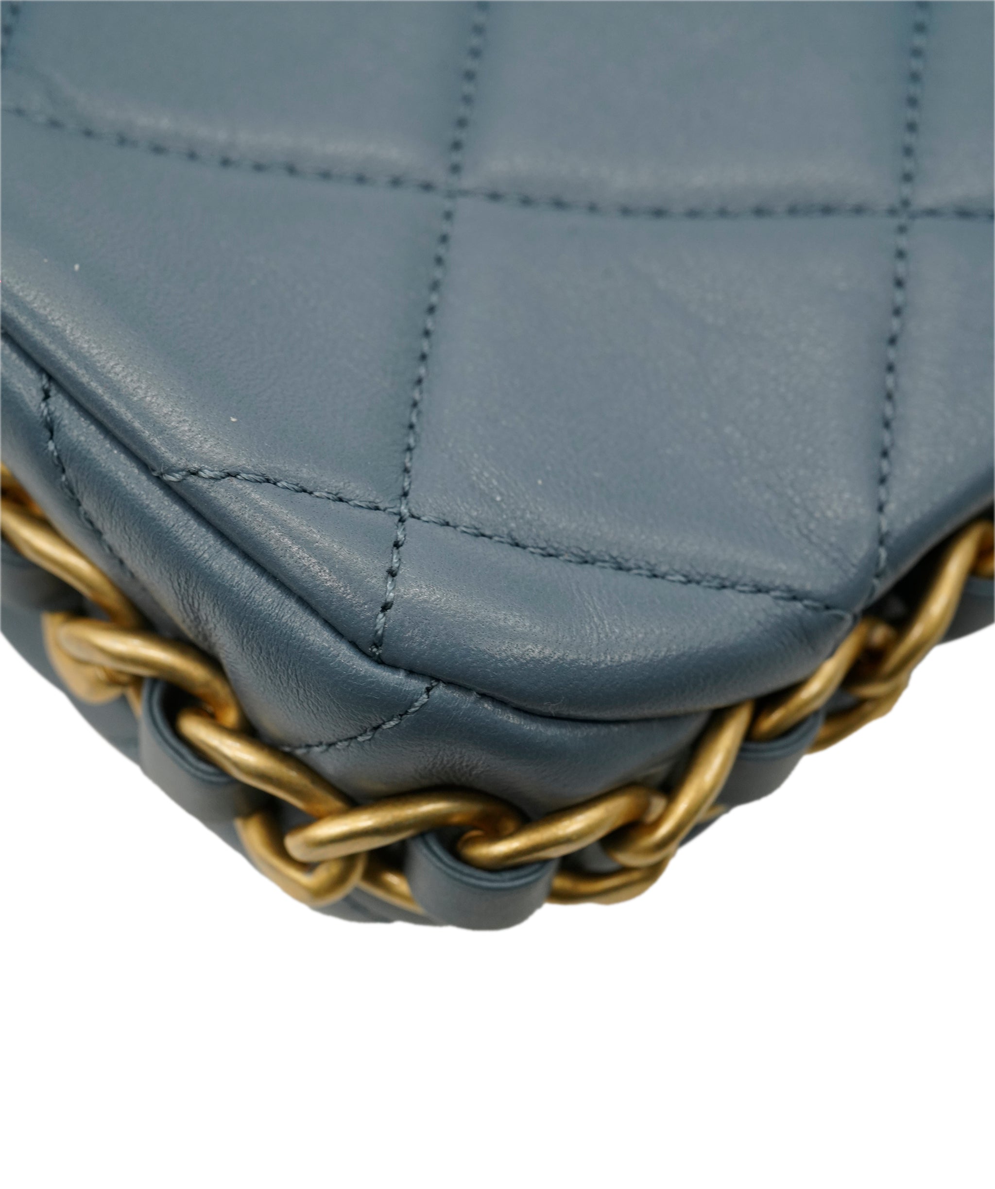 Chanel lambskin pale blue bag  AKC0090