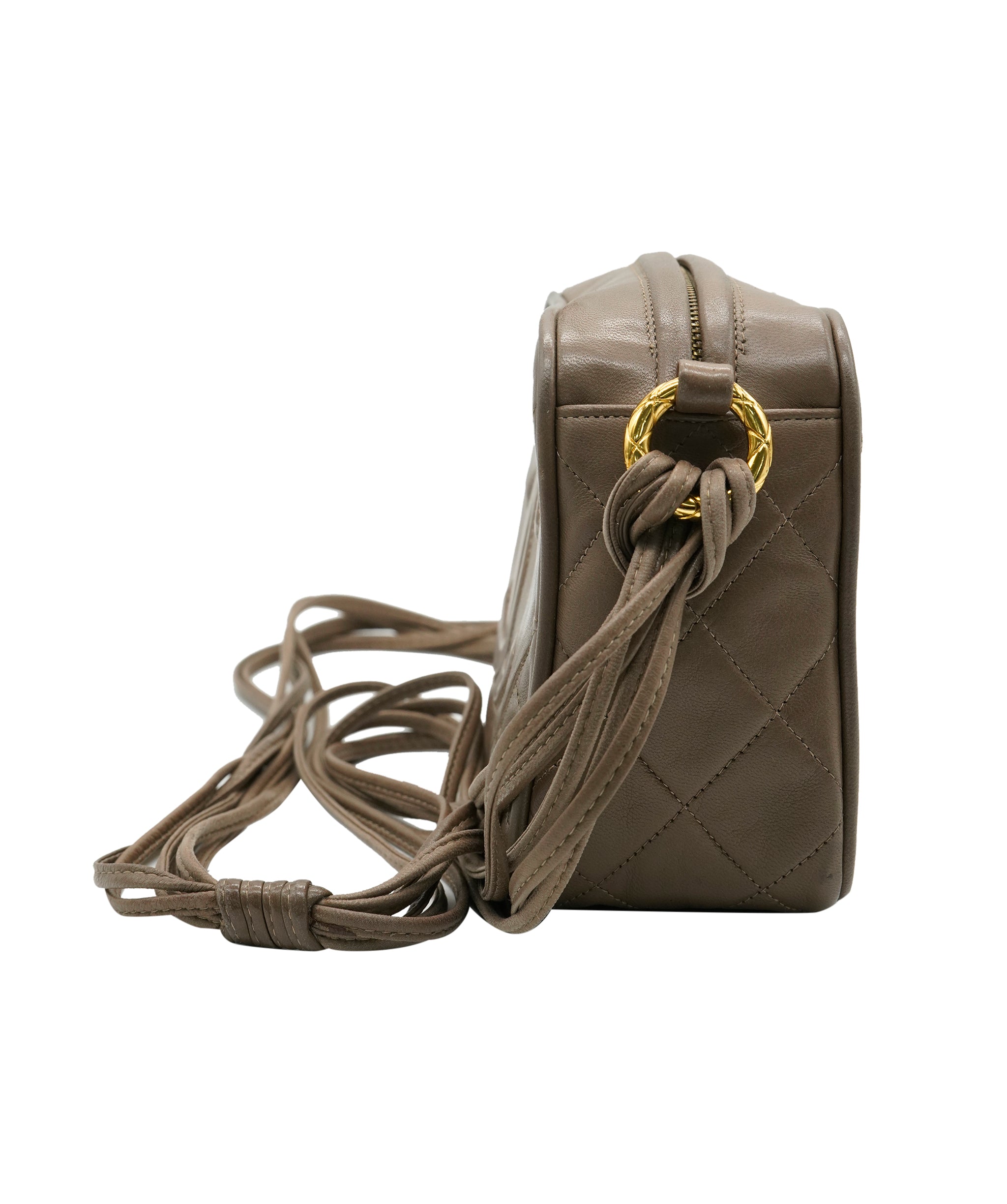 Chanel lambskin brown camera bag  AKC0089