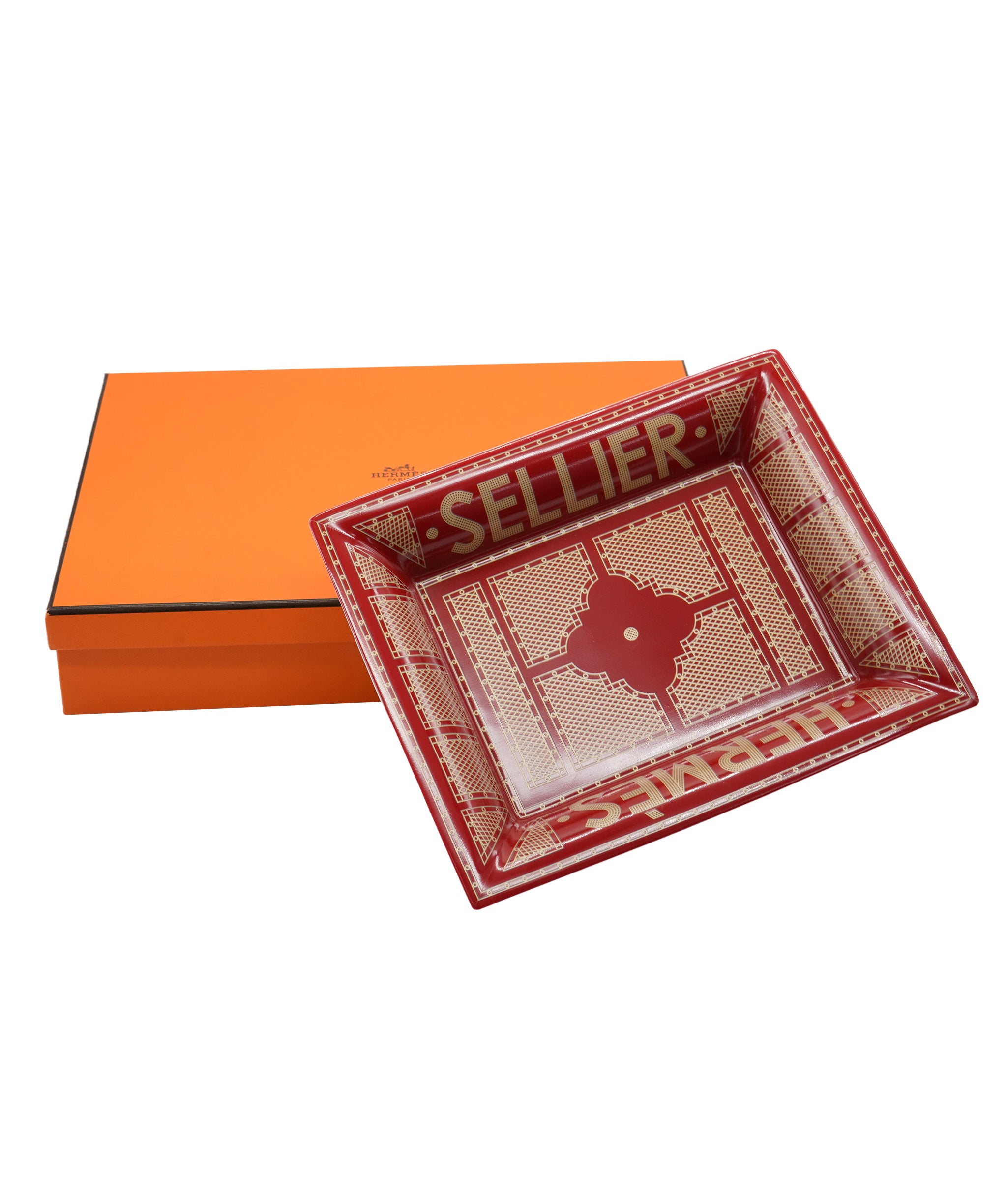 Hermès Sellier Rouge Change Tray 11552 DBXM0068