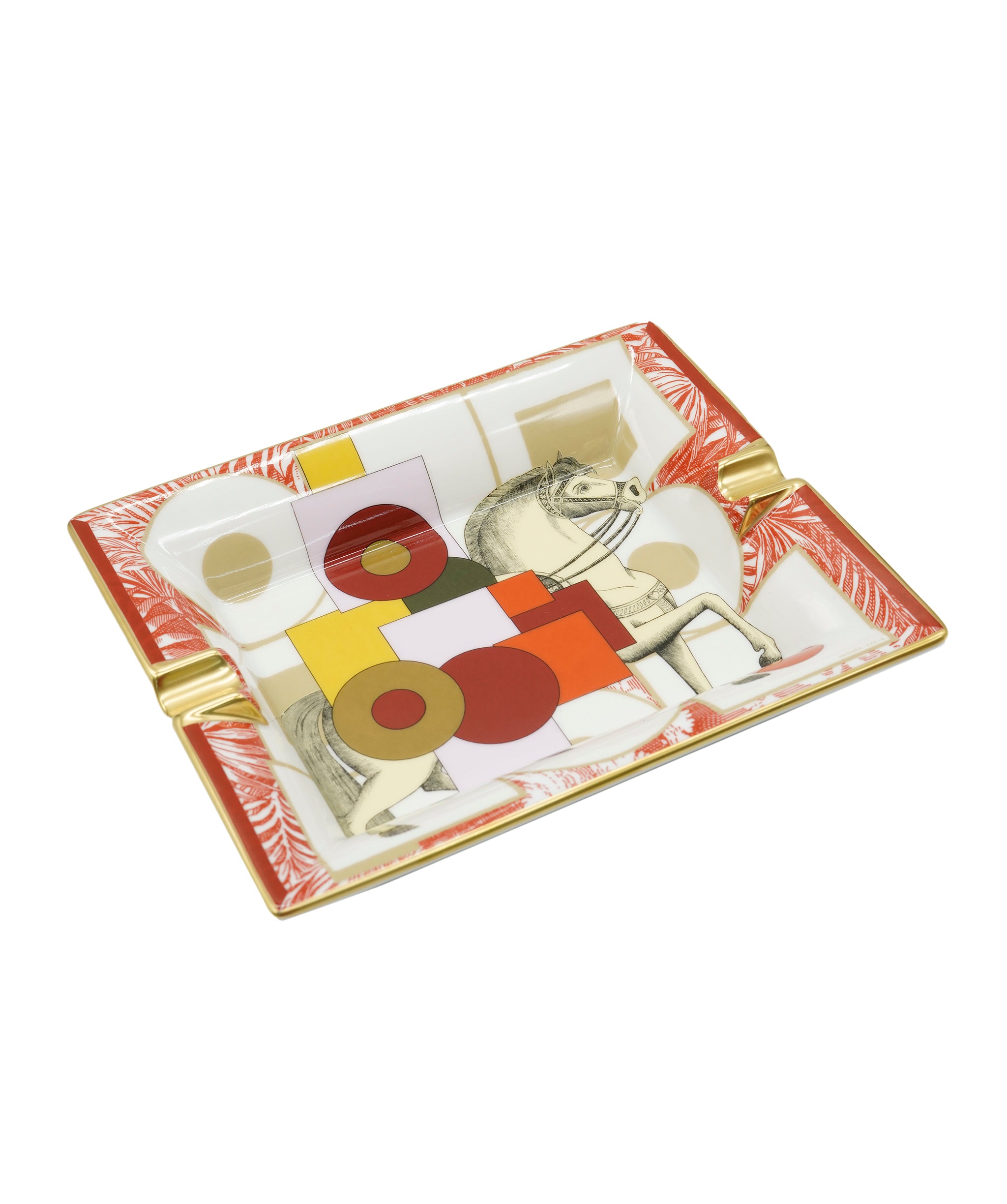 Hermès Cavalier en Formes Ashtray Tangerine 01ASH784 DBXM0052