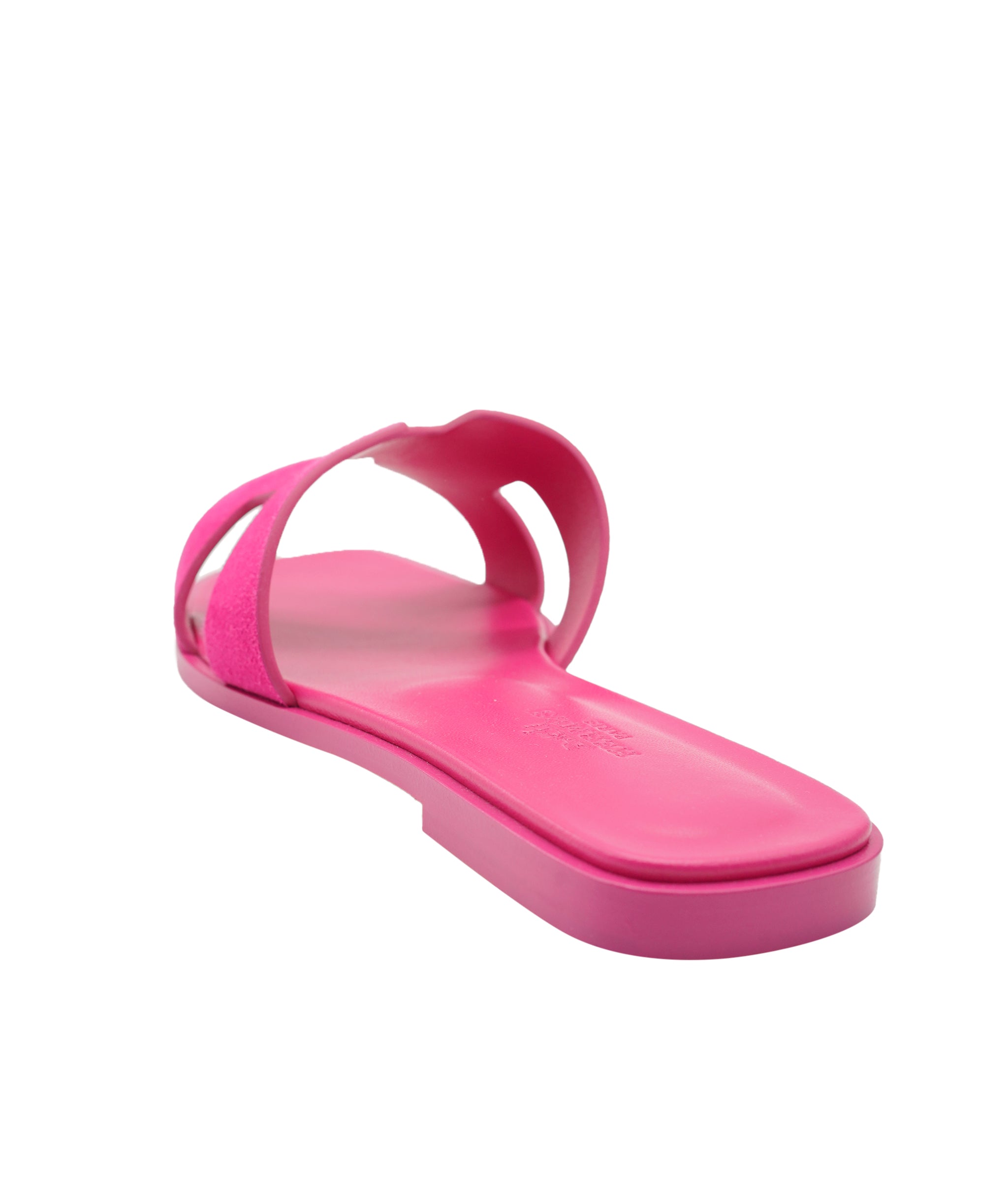 Hermès Oran Sandal Rose Sakura Suede Size 38 01SHU2463 DBXM0070