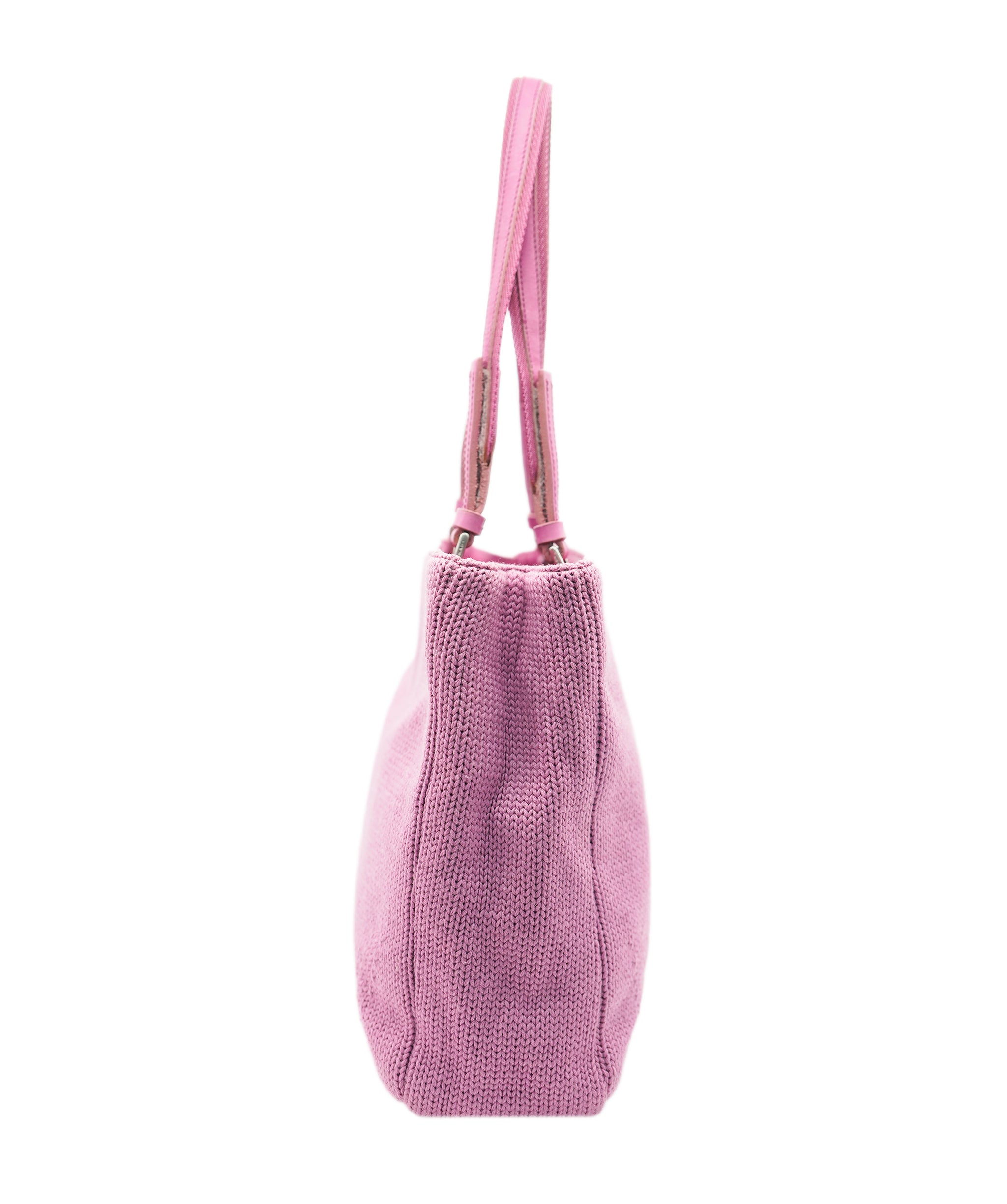 Prada Vintage F/W 99 Pink Wool Knit Mini Tote Bag DBXS2404