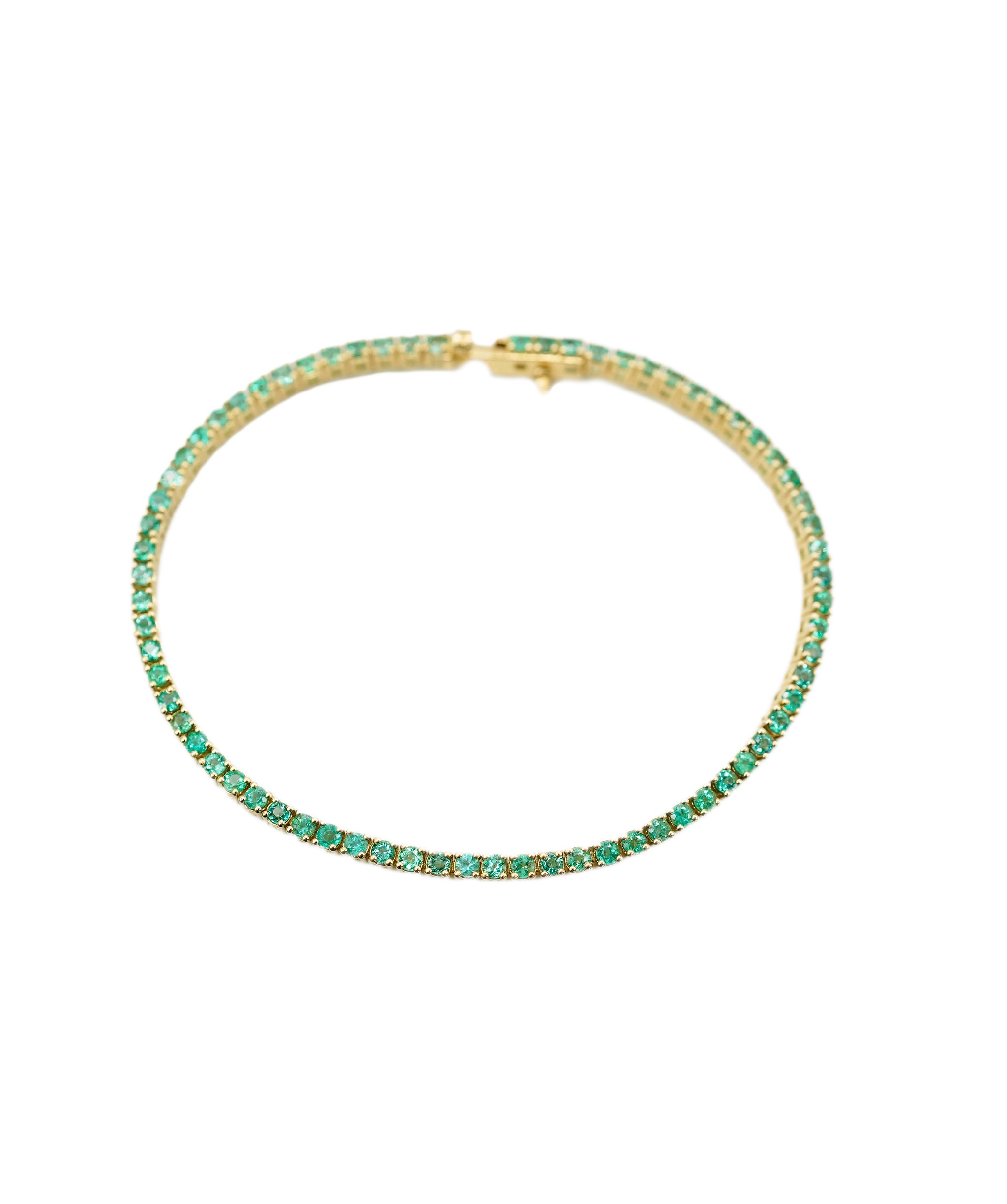 Tennis bracelet with 2mm emerald ANC1182