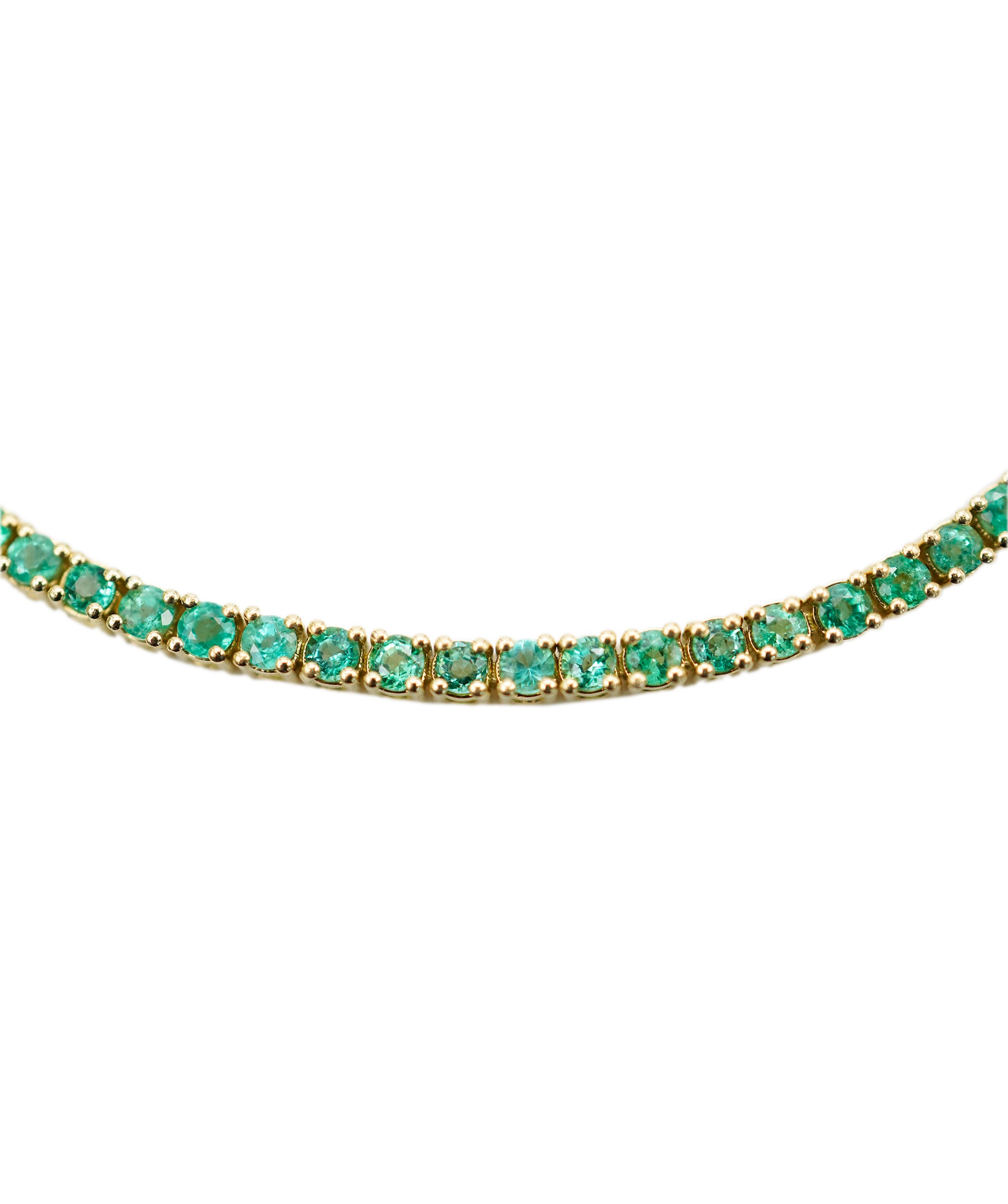 Tennis bracelet with 2mm emerald ANC1182