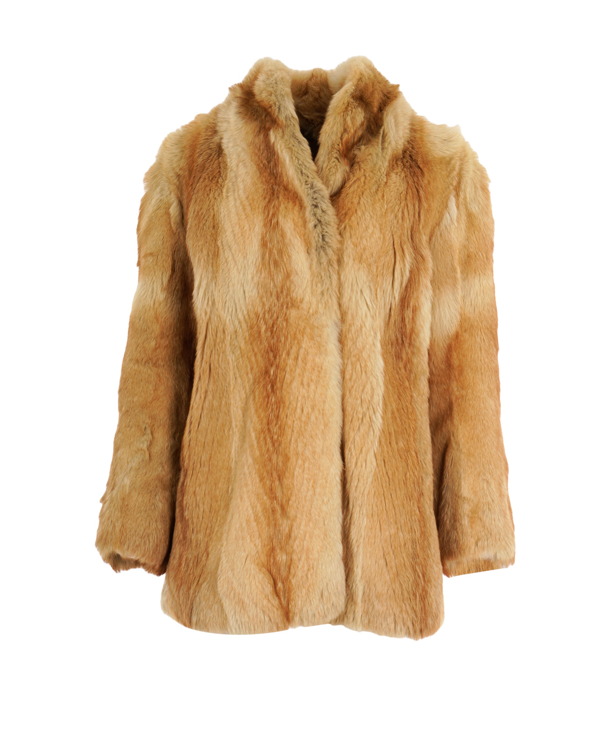 Vintage genuine beige fox fur jacket ABC1013