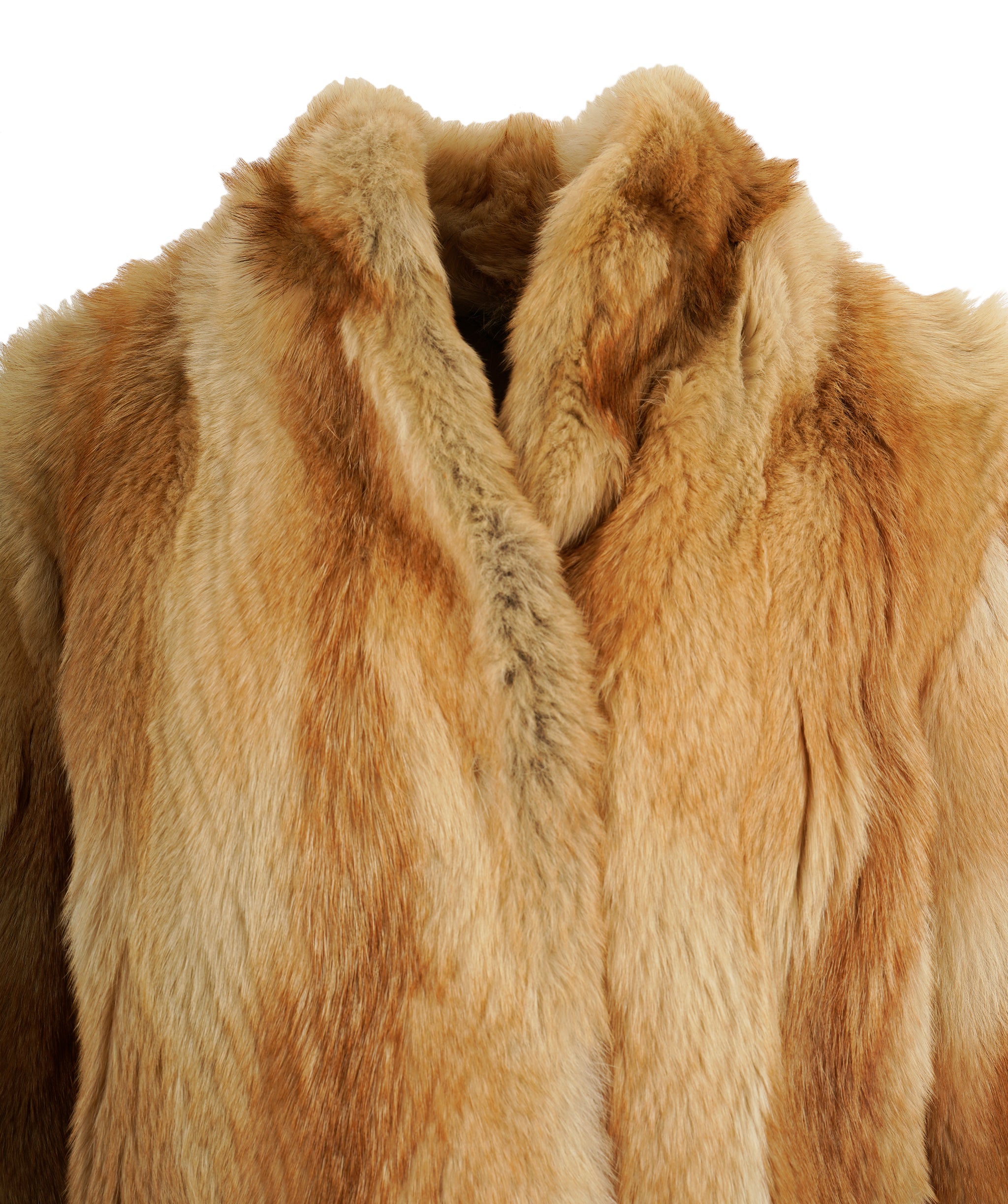 Vintage genuine beige fox fur jacket ABC1013