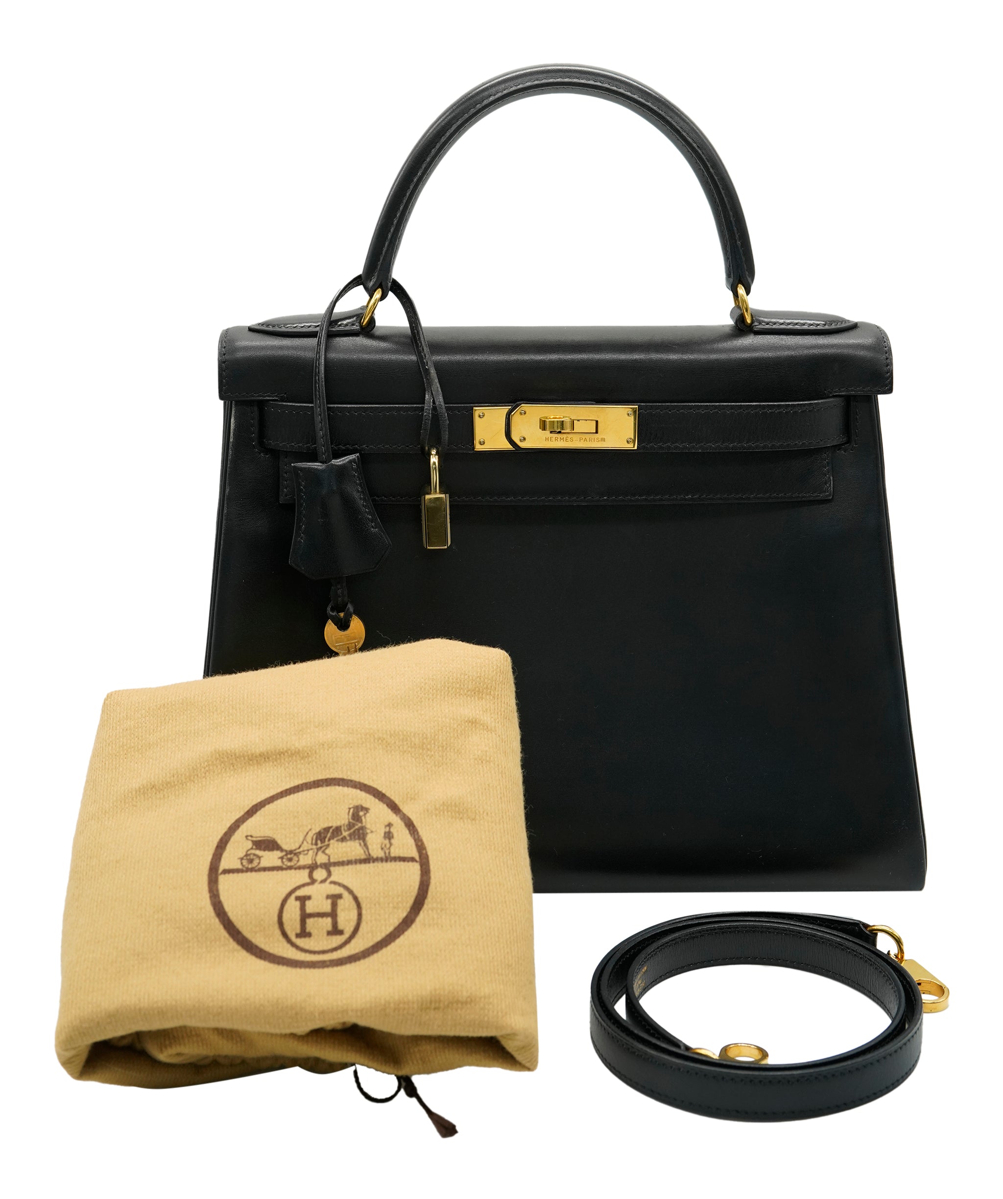 Hermes Kelly 28 box black