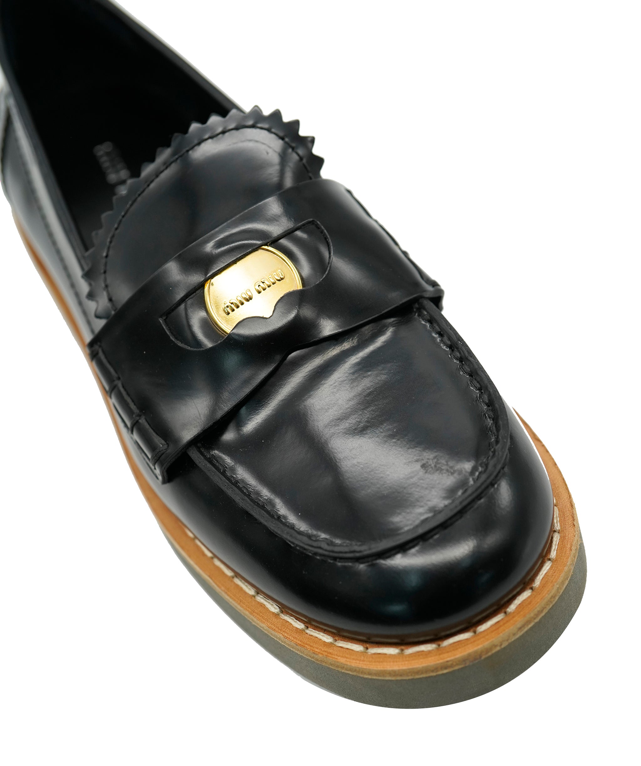 Miu Miu Black Logo Loafers ALC1783