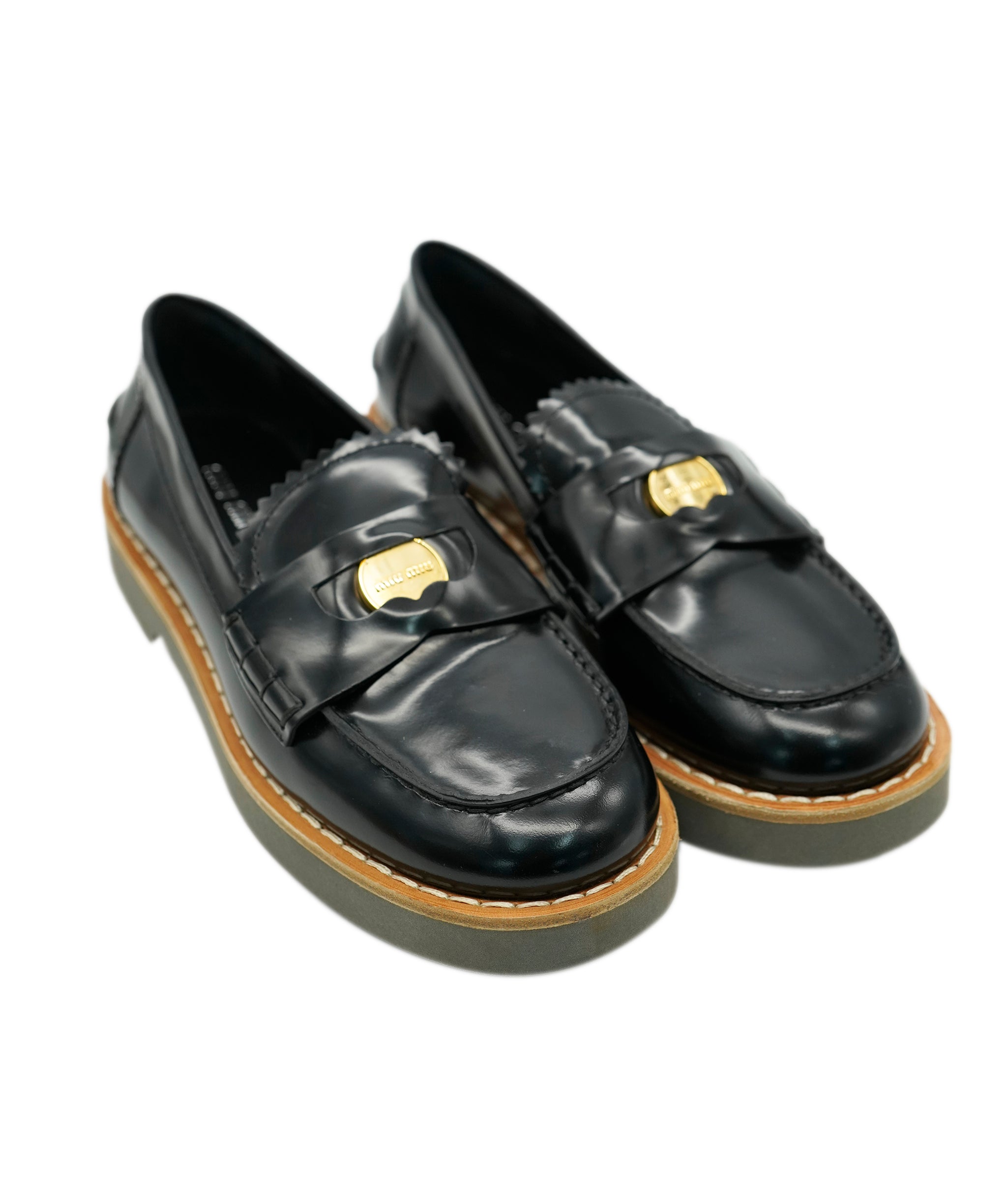 Miu Miu Black Logo Loafers ALC1783