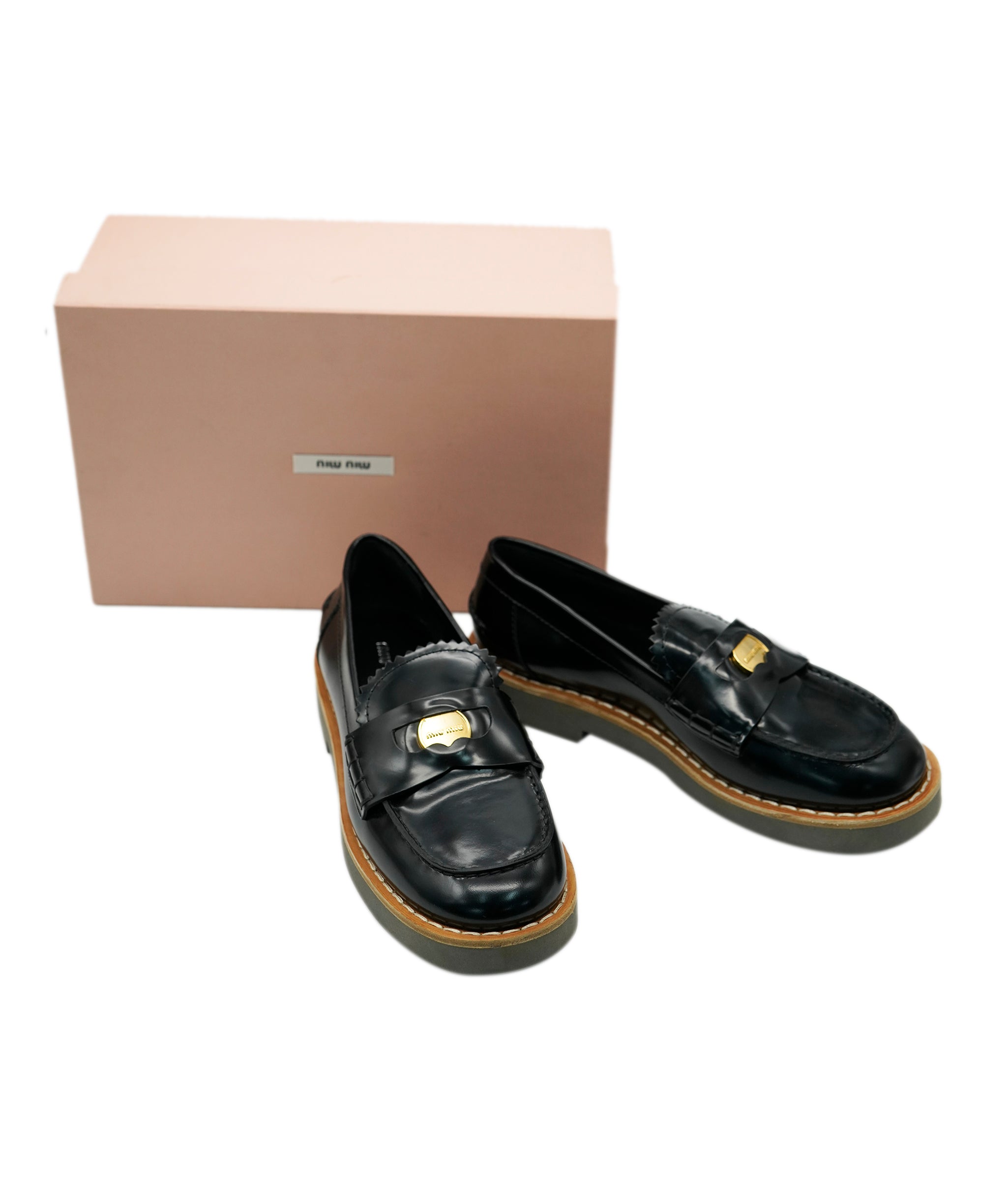 Miu Miu Black Logo Loafers ALC1783