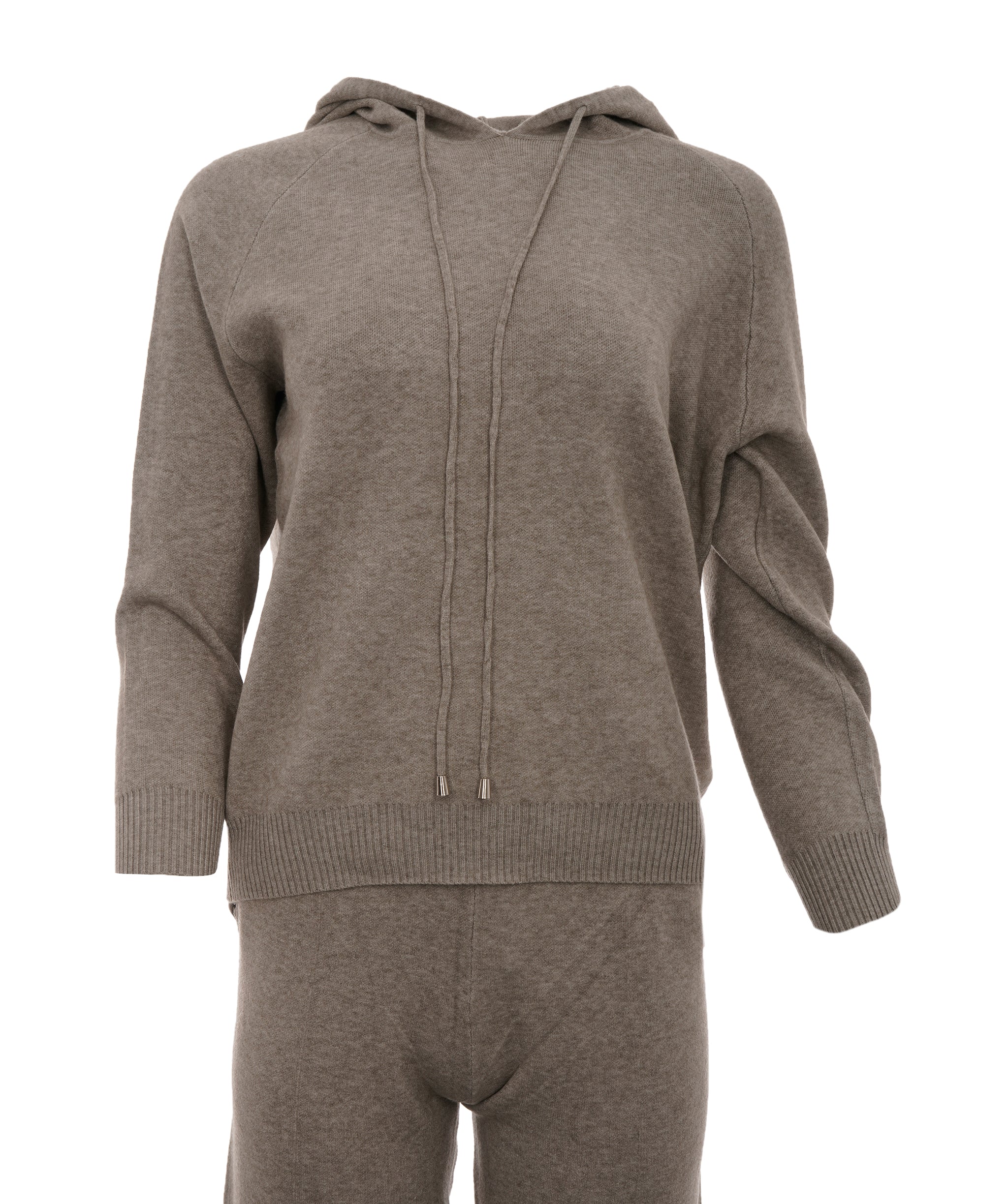 Mia Taupe  M/L Hooded Cashmere Loungewear Set  AKC0331