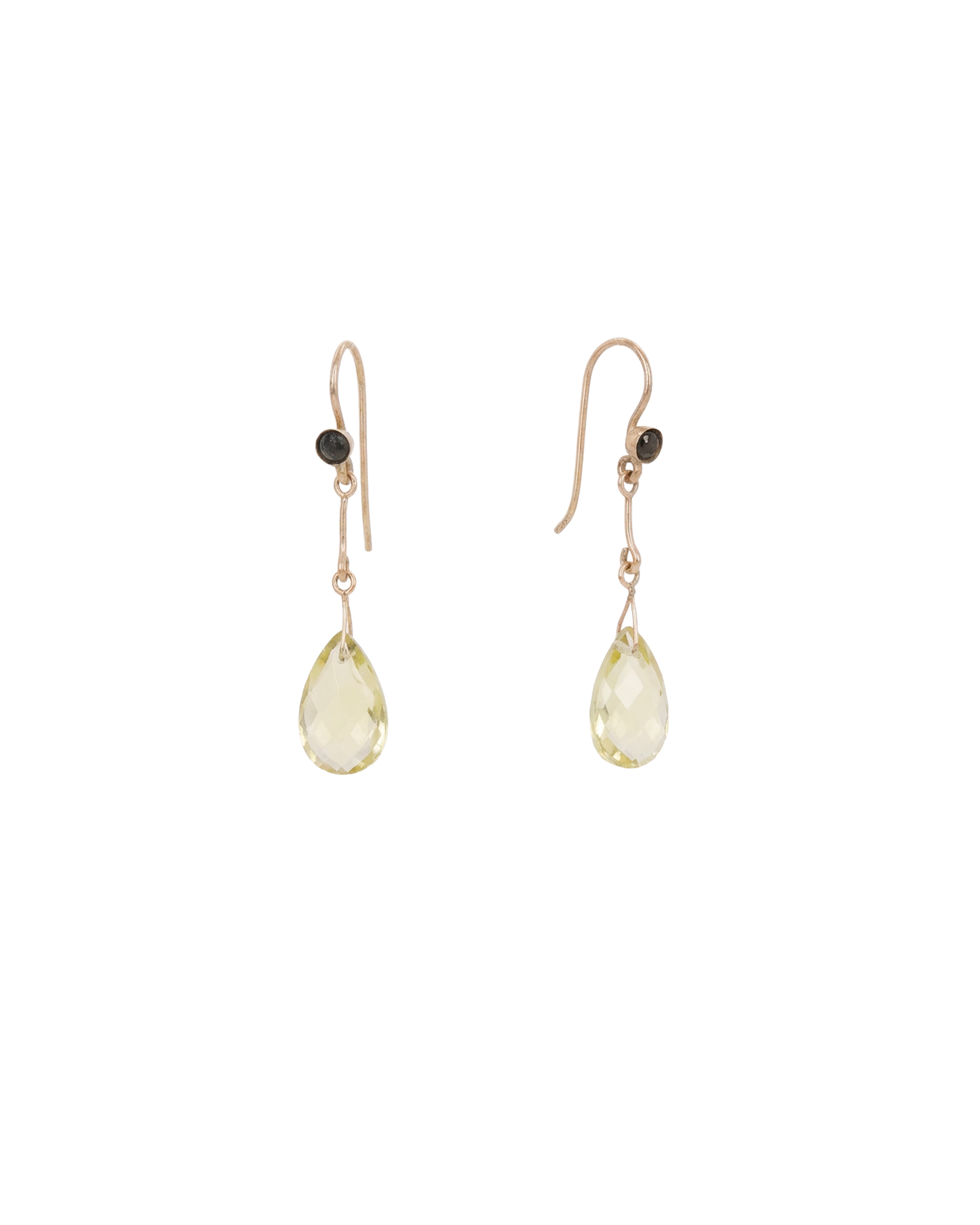 9 ct gold citrine drop earrings ALTC0513