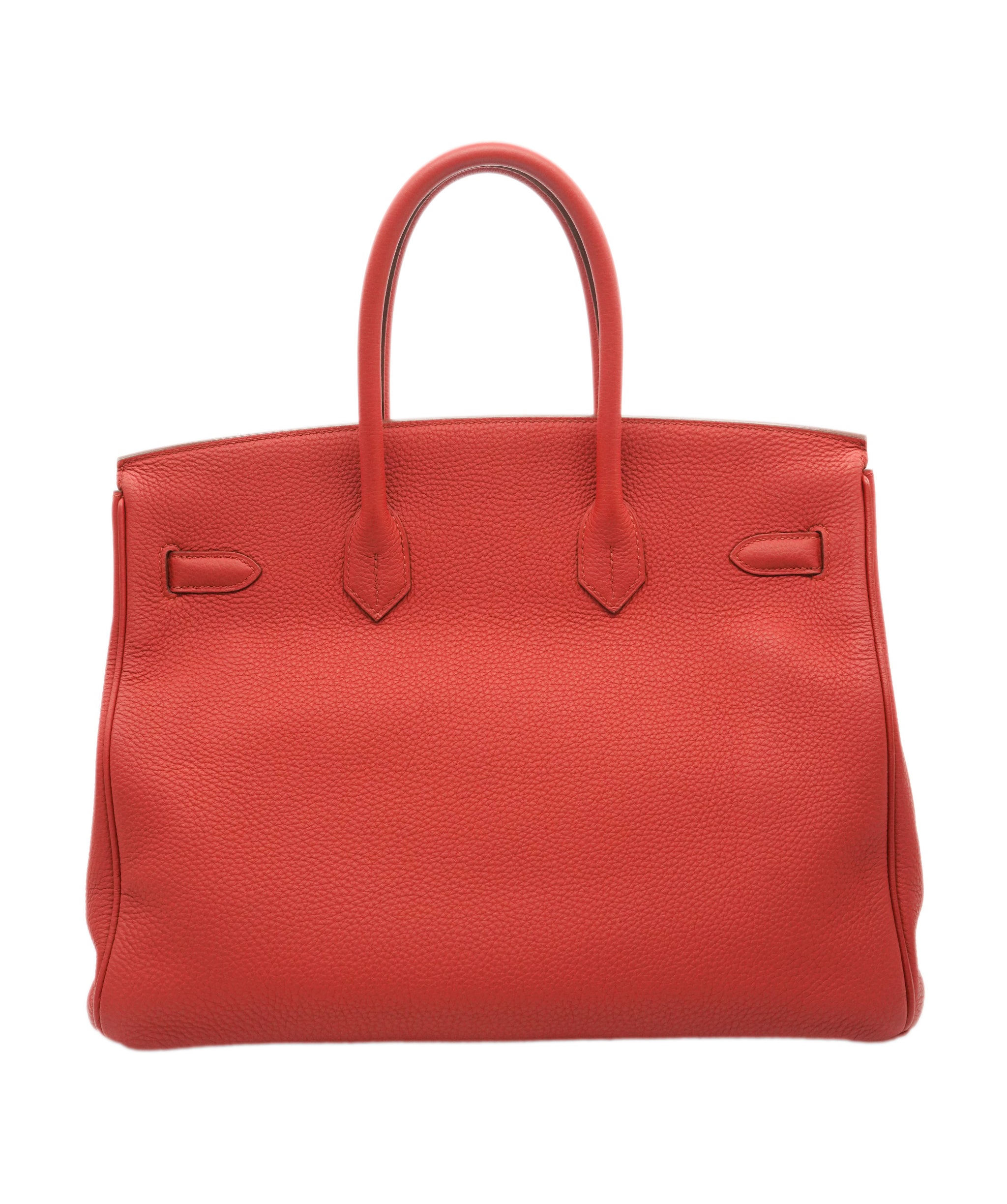 HERMES BIRKIN 35 ROUGE CASAQUE TOGO HAND BAG □R 90234624 DBXS0654