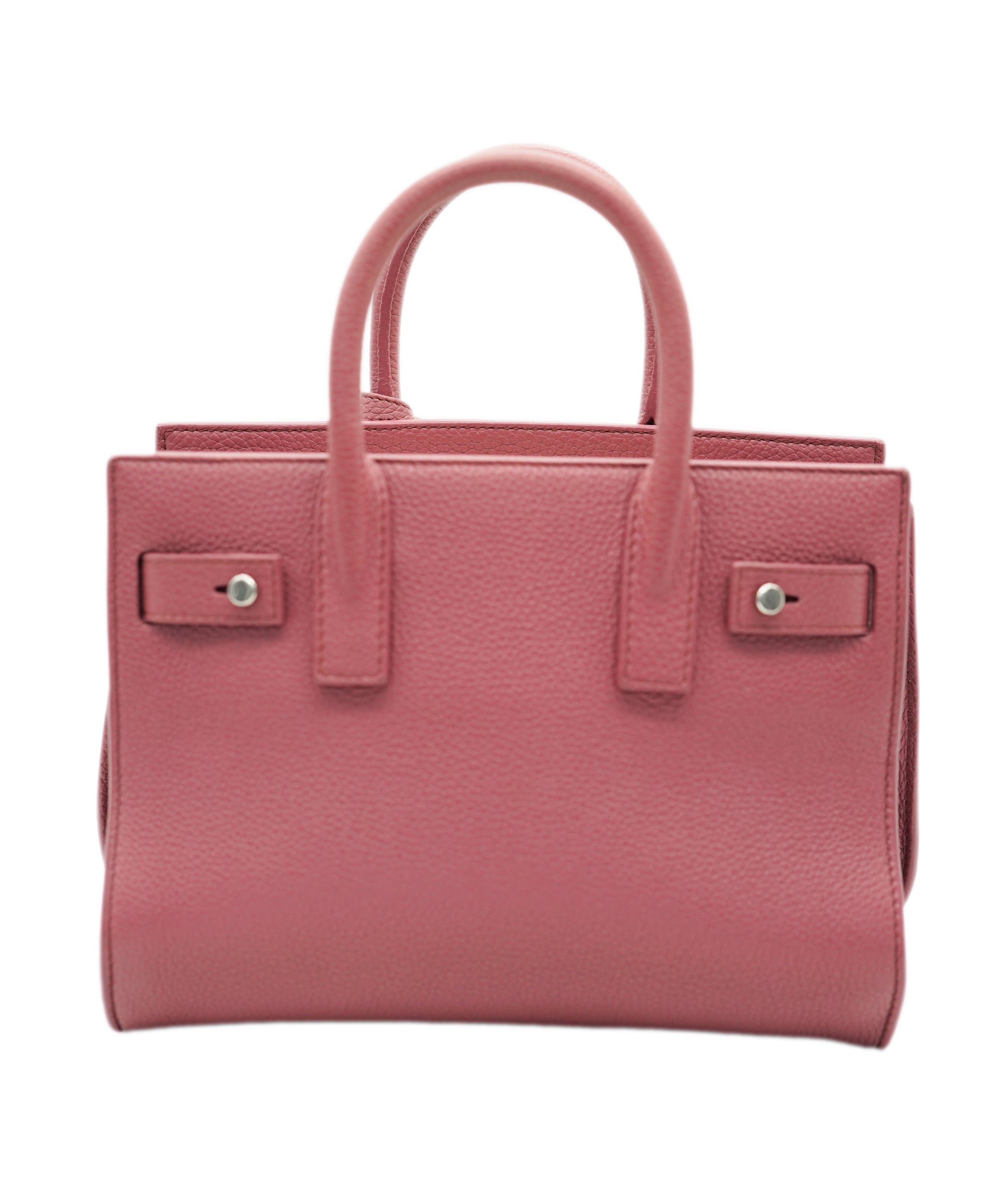 YSL Small Pink Grained Leather Sac De Jour Bag PHW AGC1722