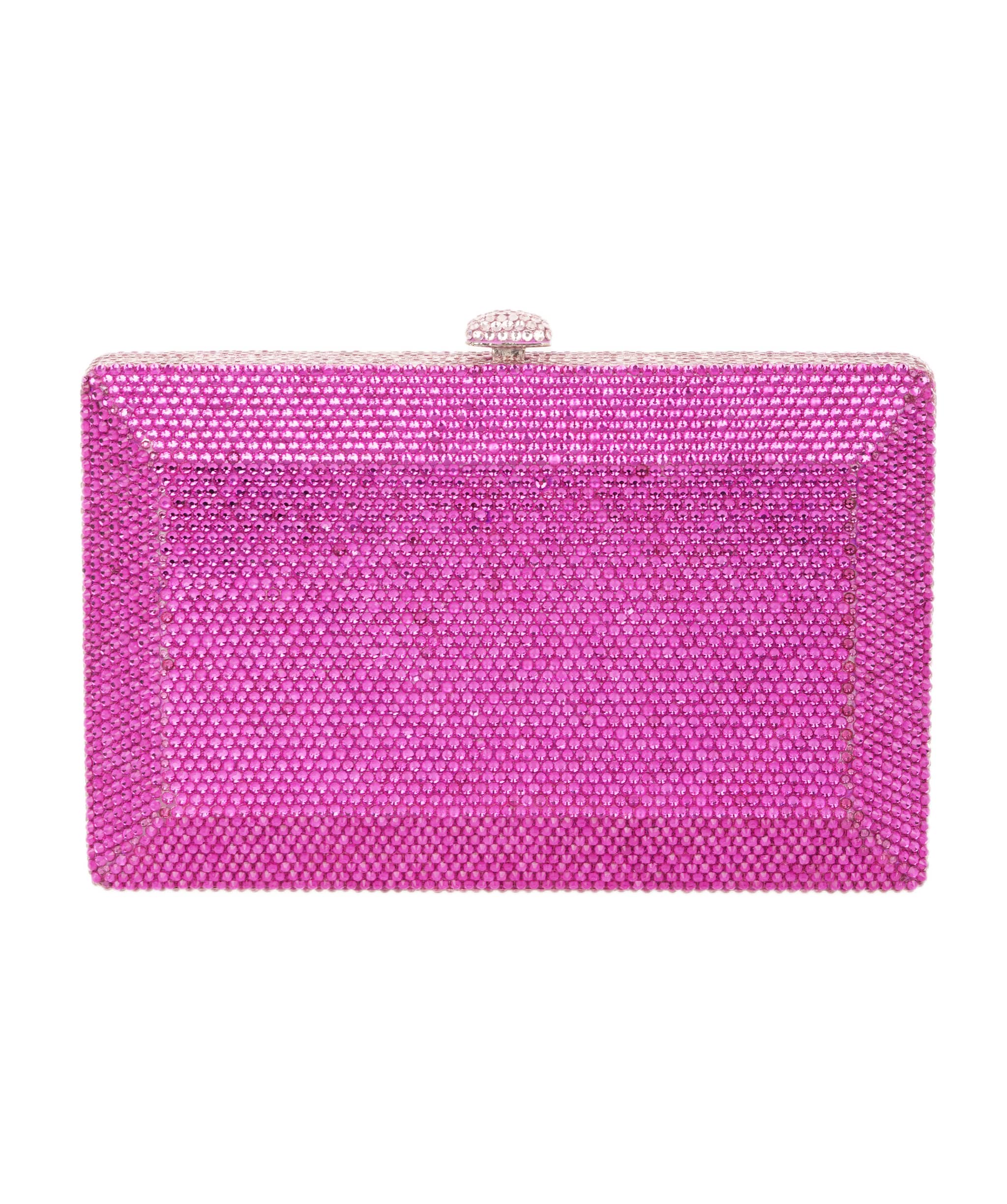 Ruya Customisable RÜYA Large Jewel bag with a magenta crystal finish and light pink border detail AKC0733