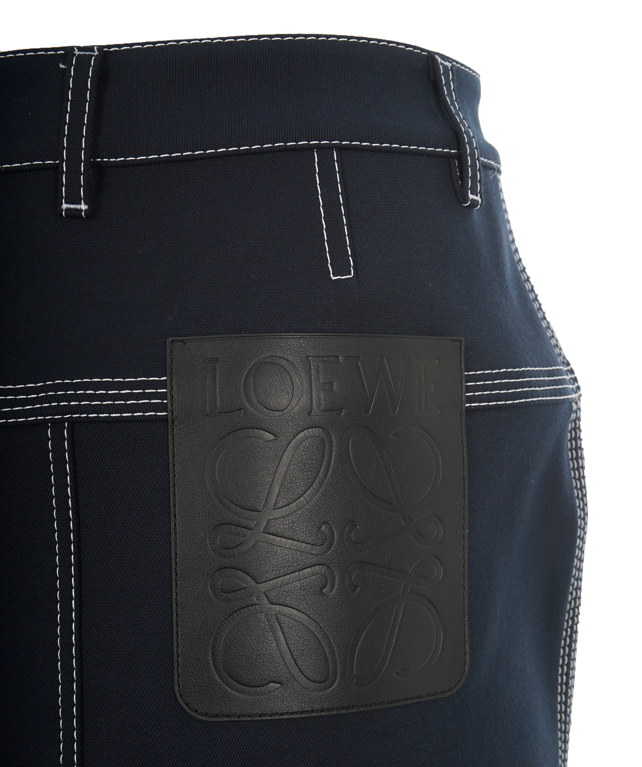 Loewe Anagram Denim Mini Skirt Navy ALL0819