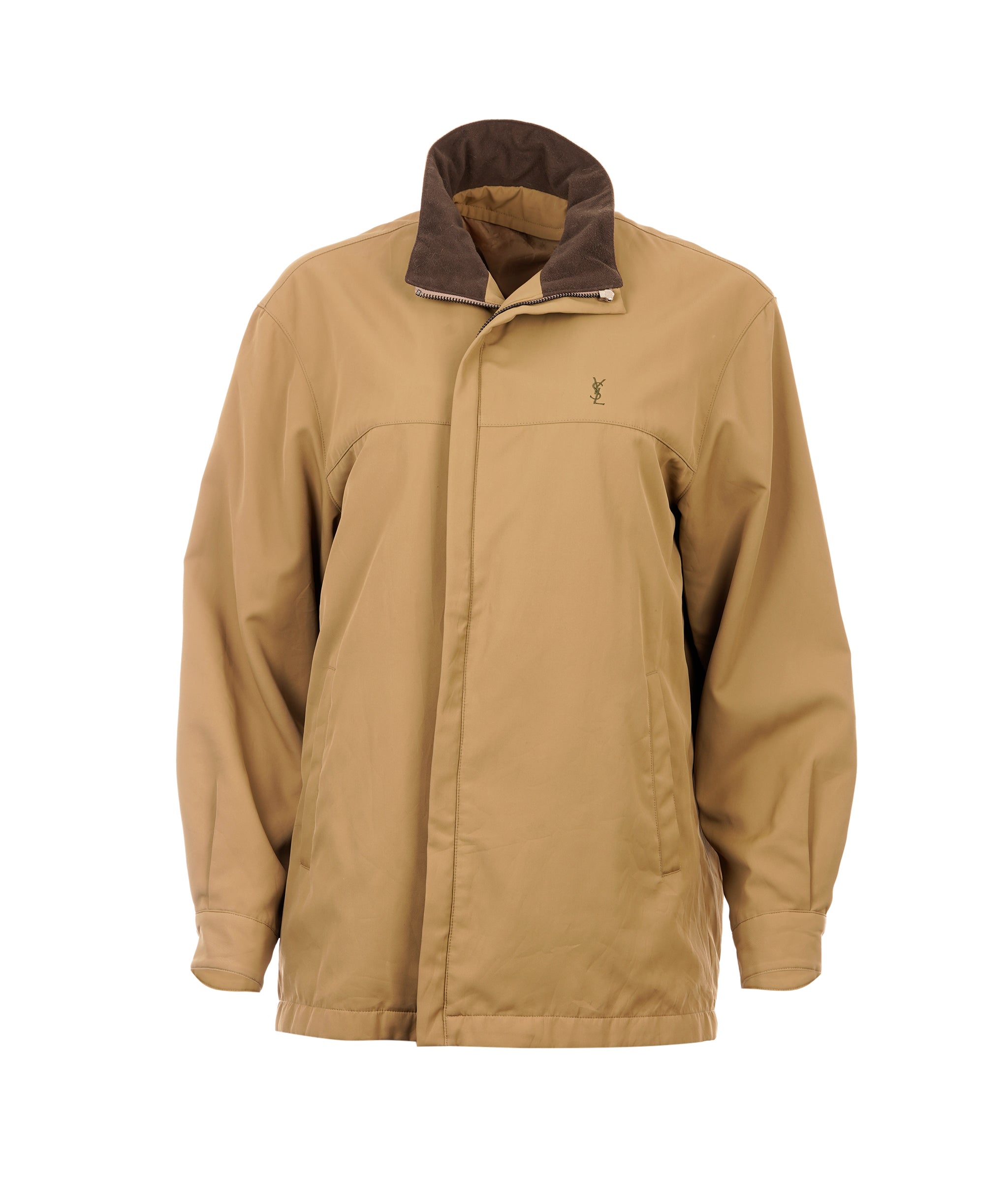 Vintage YSL Beige Windbreaker Jacket Size L ANC1740