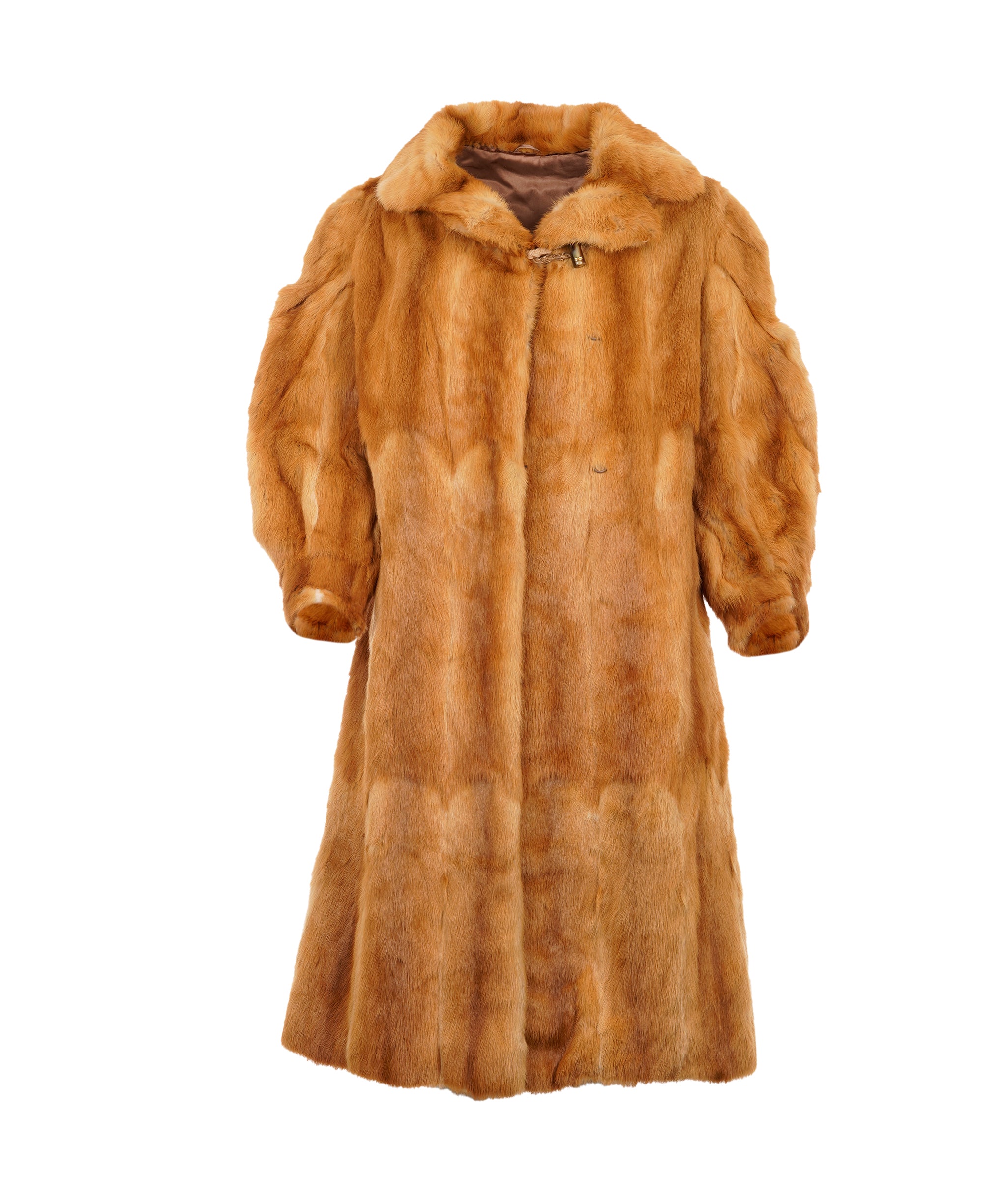 Brown Real Fur Jacket Size Small  ANC1724
