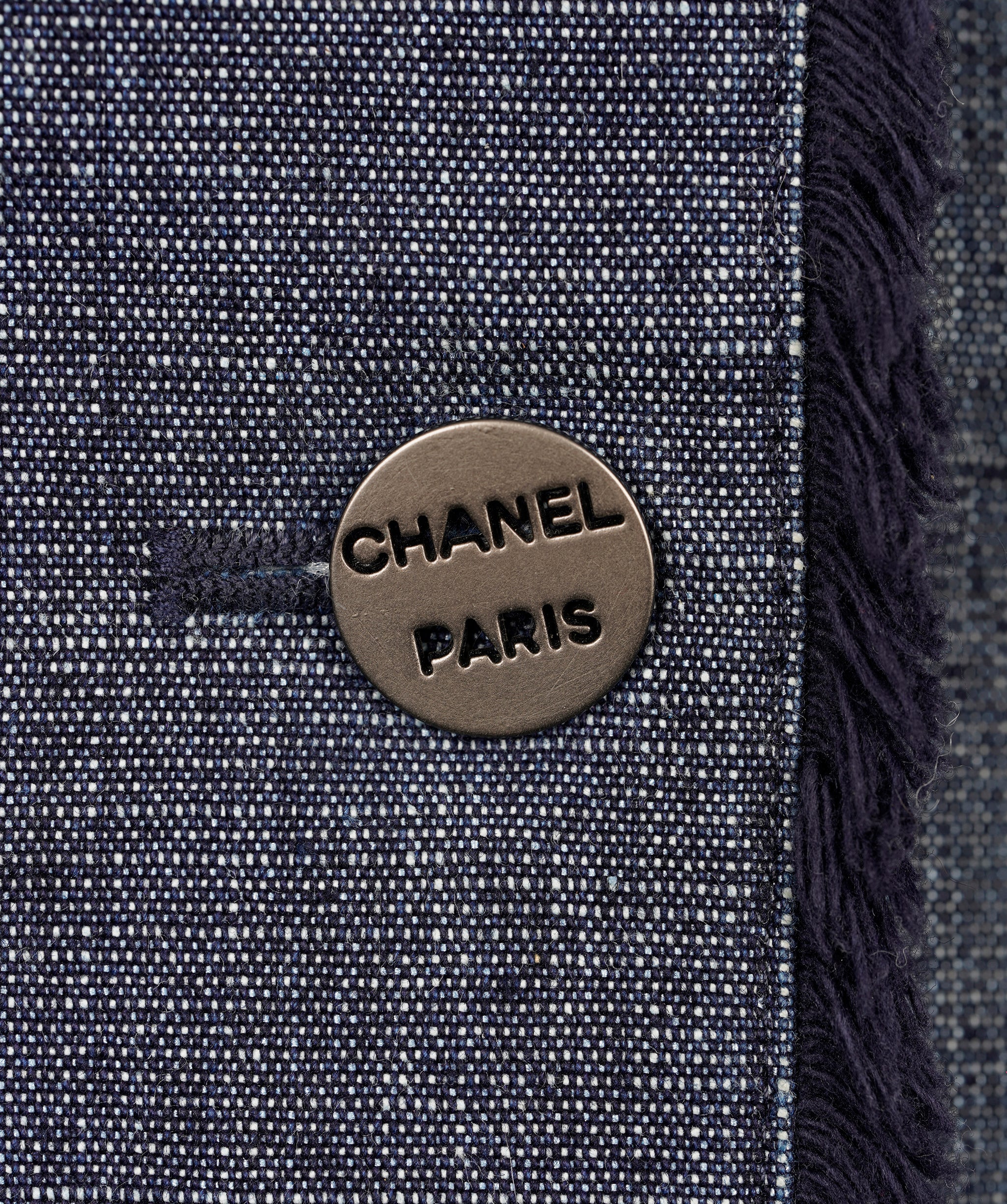 Chanel Denim Button Up Waistcoat Size 36 ANC1731