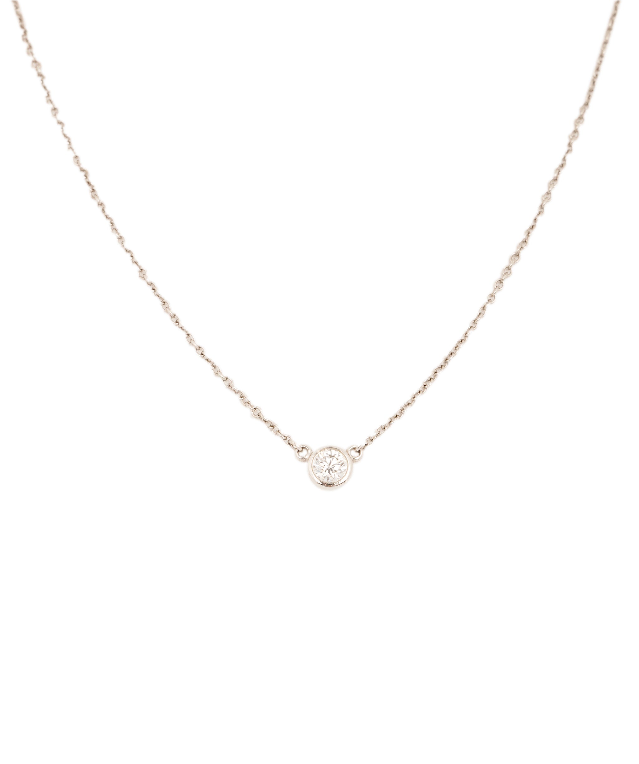 Tiffany & Co. Platinum 0.12ct Diamonds by the Yard Necklace AKC0755