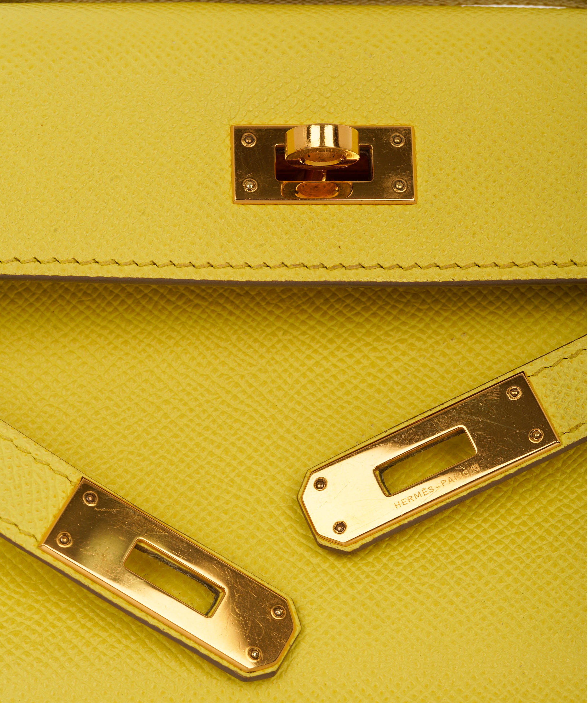 Hermés Kelly Cut Soufre Epsom With GHW  ALC4152