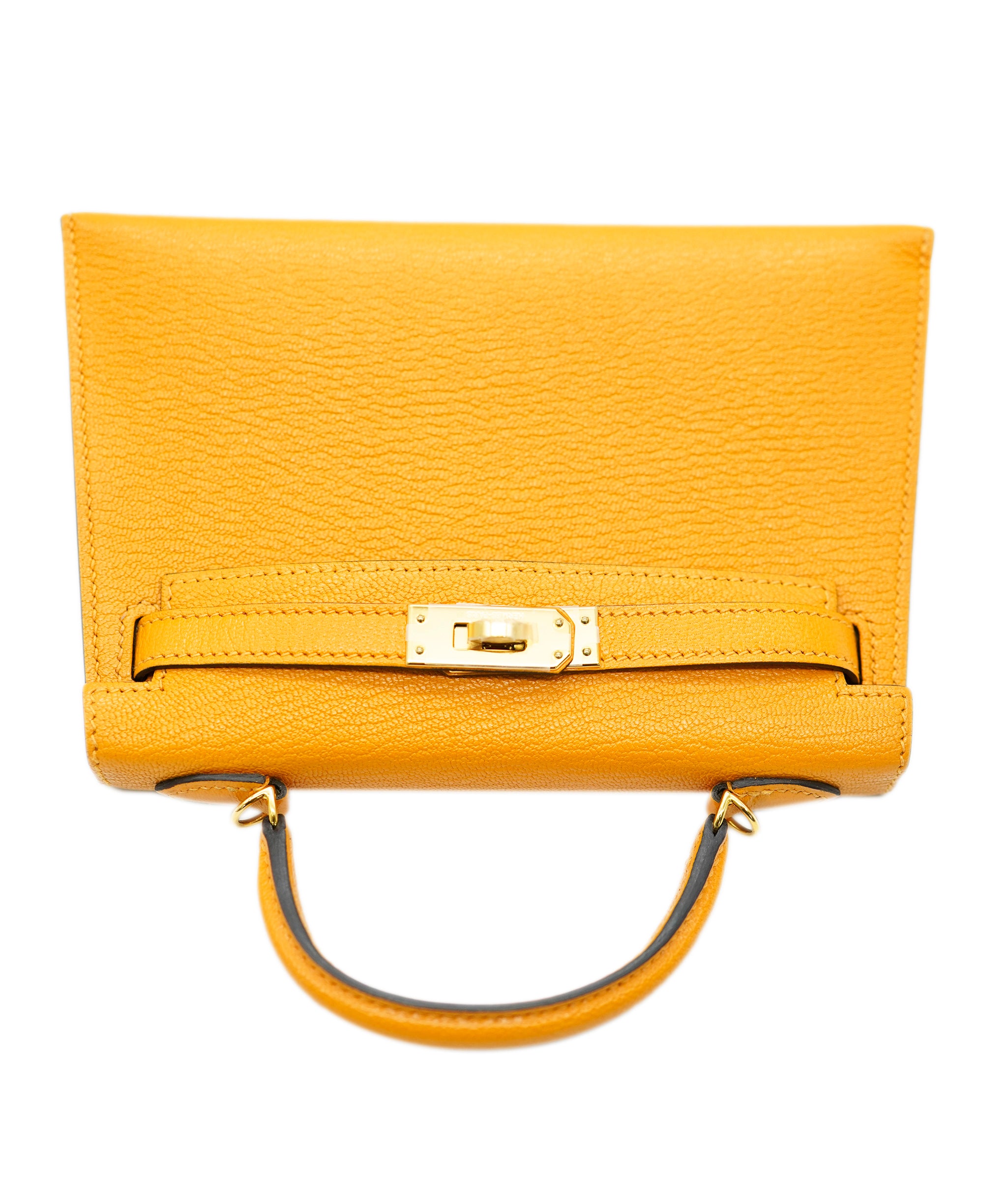 Hermes Kelly 20 Moutard Chevre GHW #A SKC1589