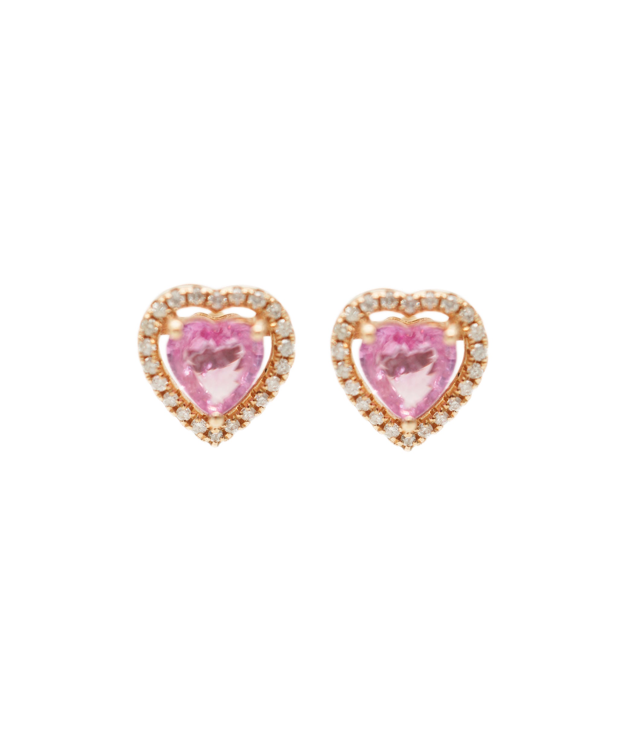 Pink Sapphire H/S Dia Earring RG DXBV0009