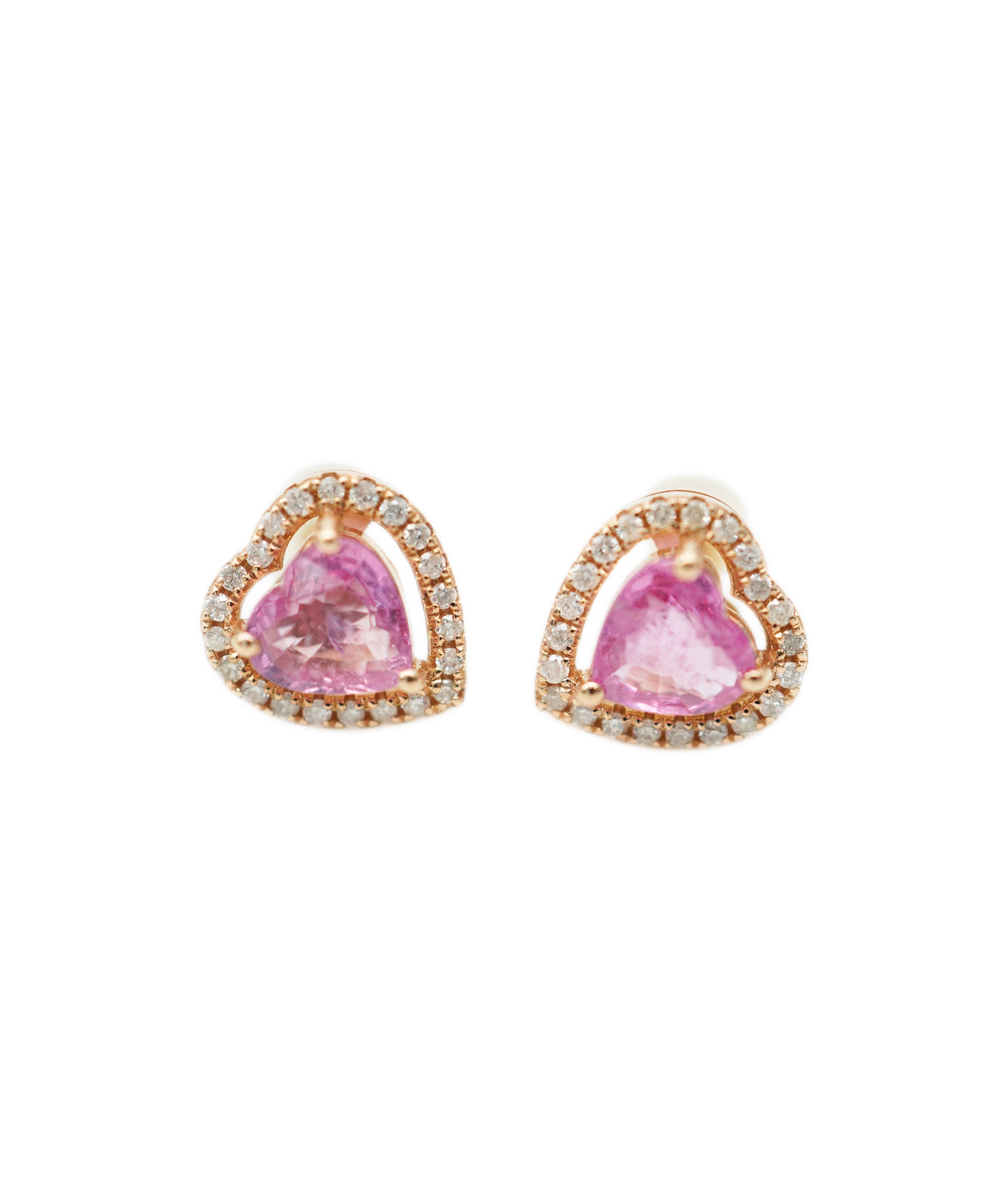 Pink Sapphire H/S Dia Earring RG DXBV0009