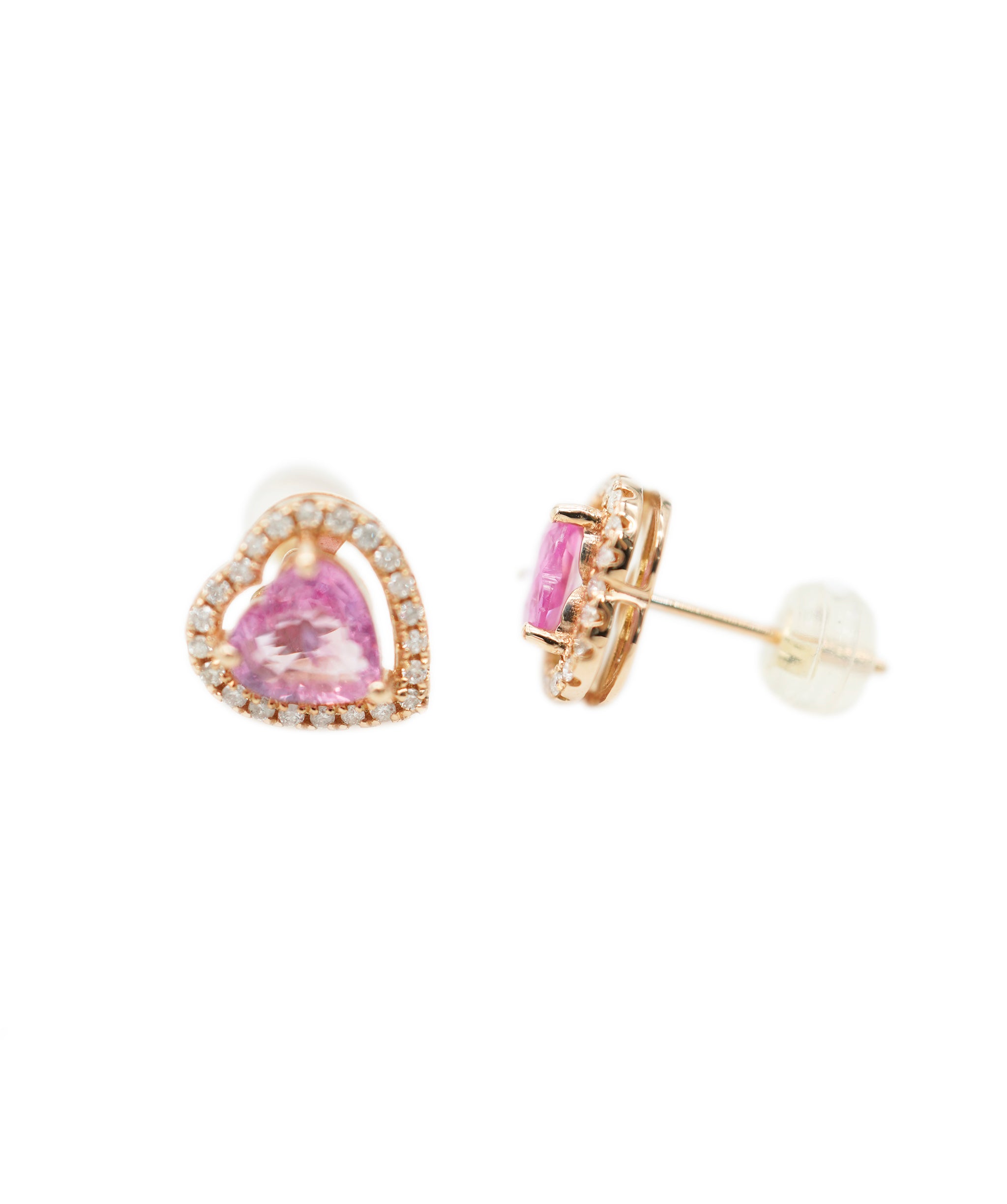 Pink Sapphire H/S Dia Earring RG DXBV0009