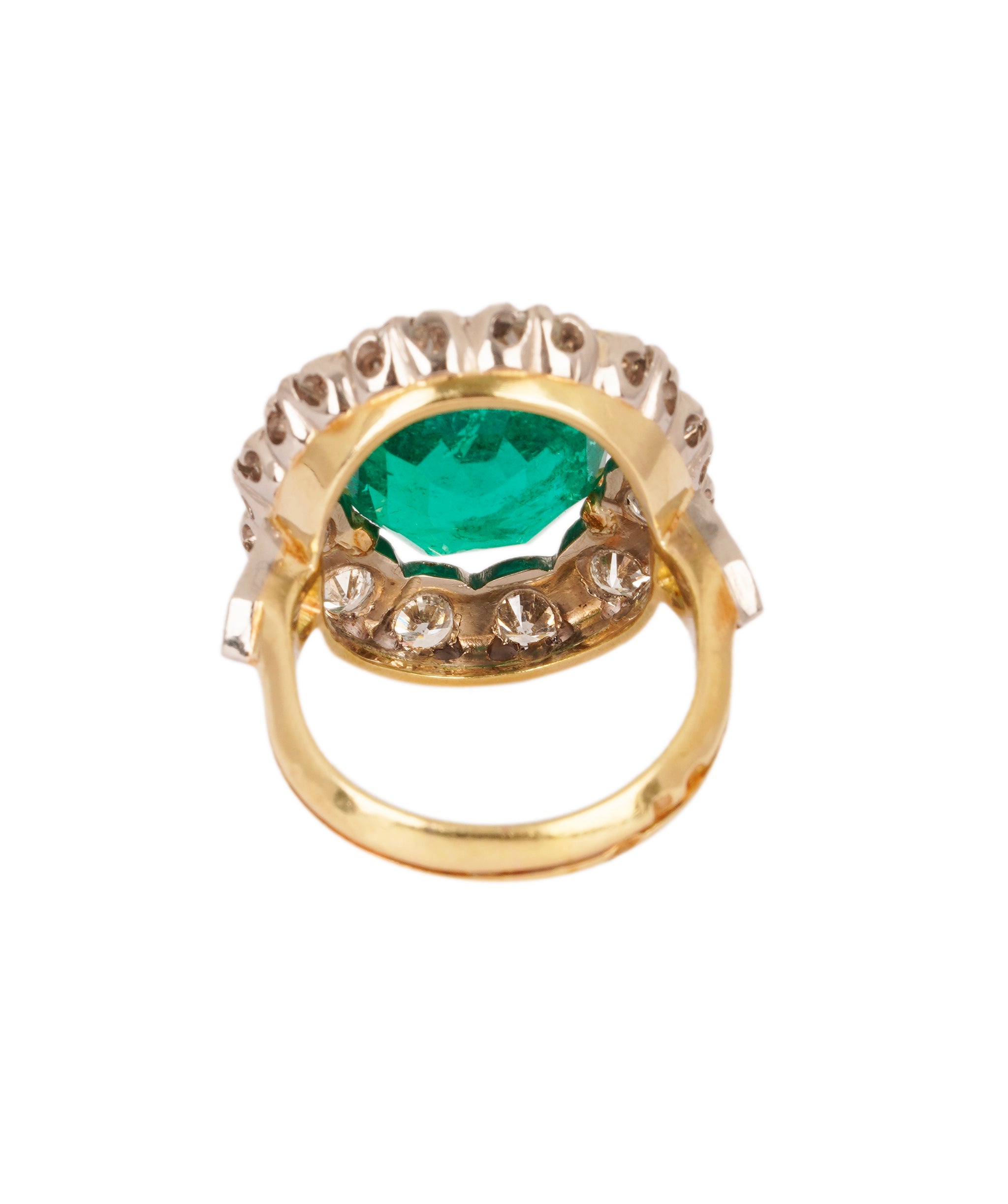 Colombian Emerald & Diamond Cluster Ring WA25027