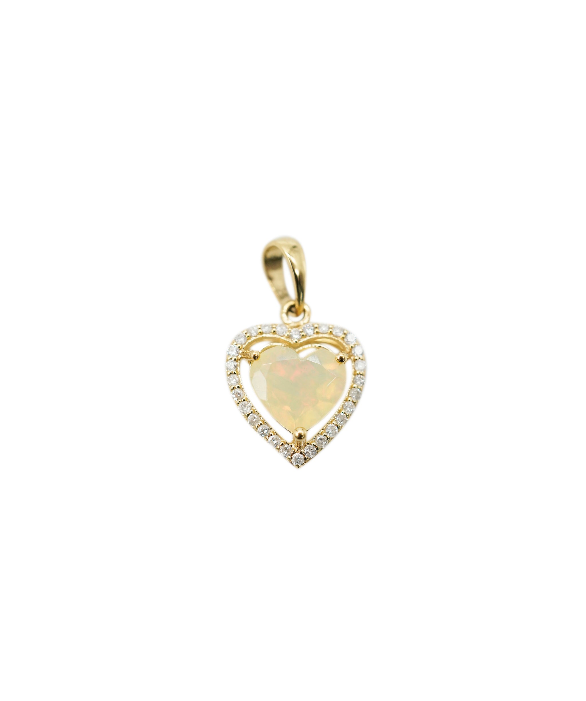 Opal heart pedant 1ct  DXBV0039