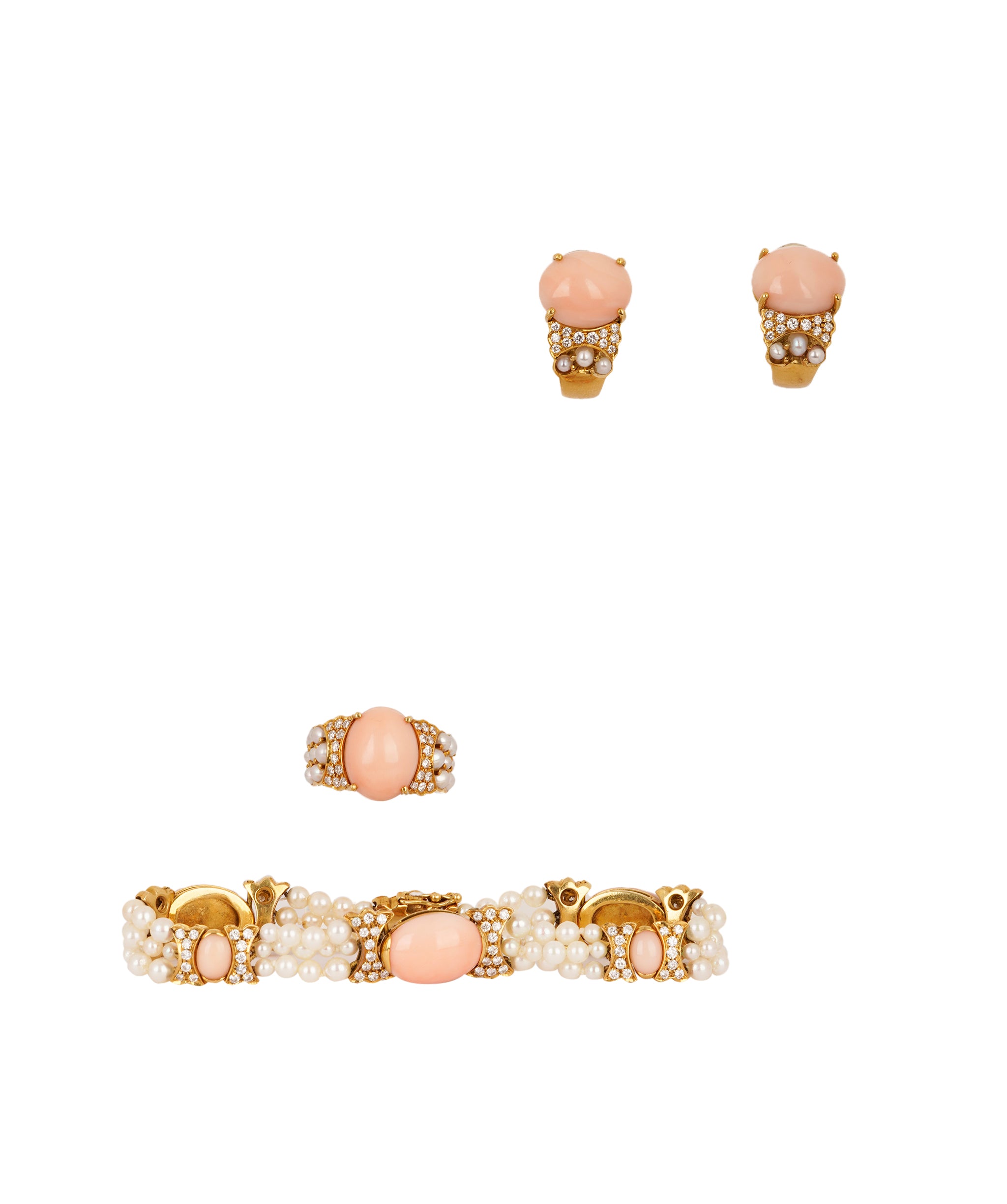 Coral, Diamond and Pearl Set WA24635