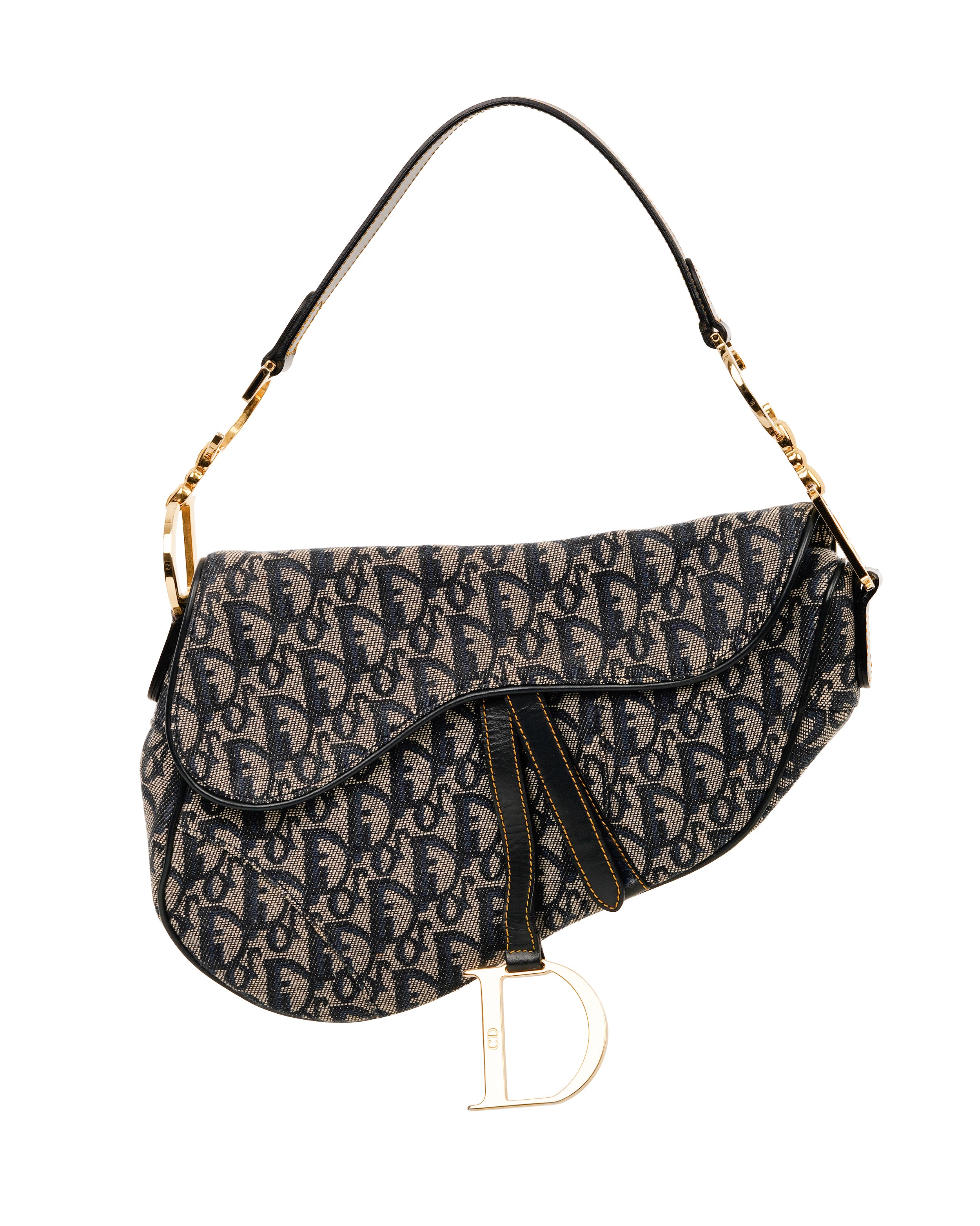Christian Dior Oblique Saddle Bag With GHW ALL1169