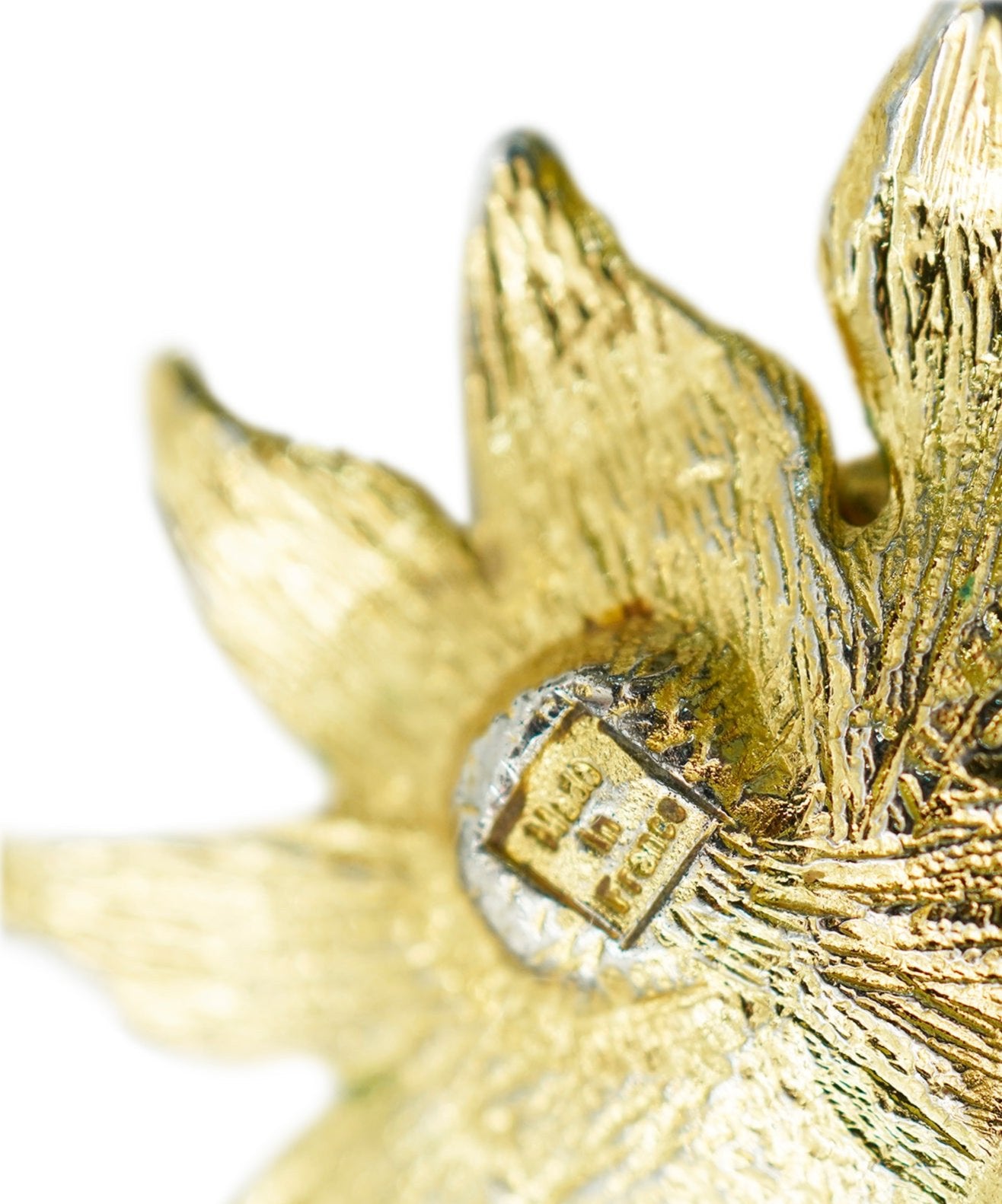 YSL gold and strass sunflower earrings AGC1761