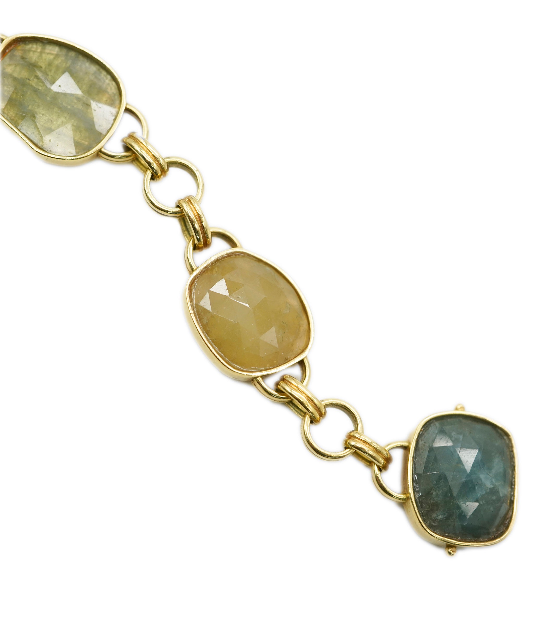 Lemon Charm 18ct Gold, Blue and Lemon Topaz Bracelet ANC1058