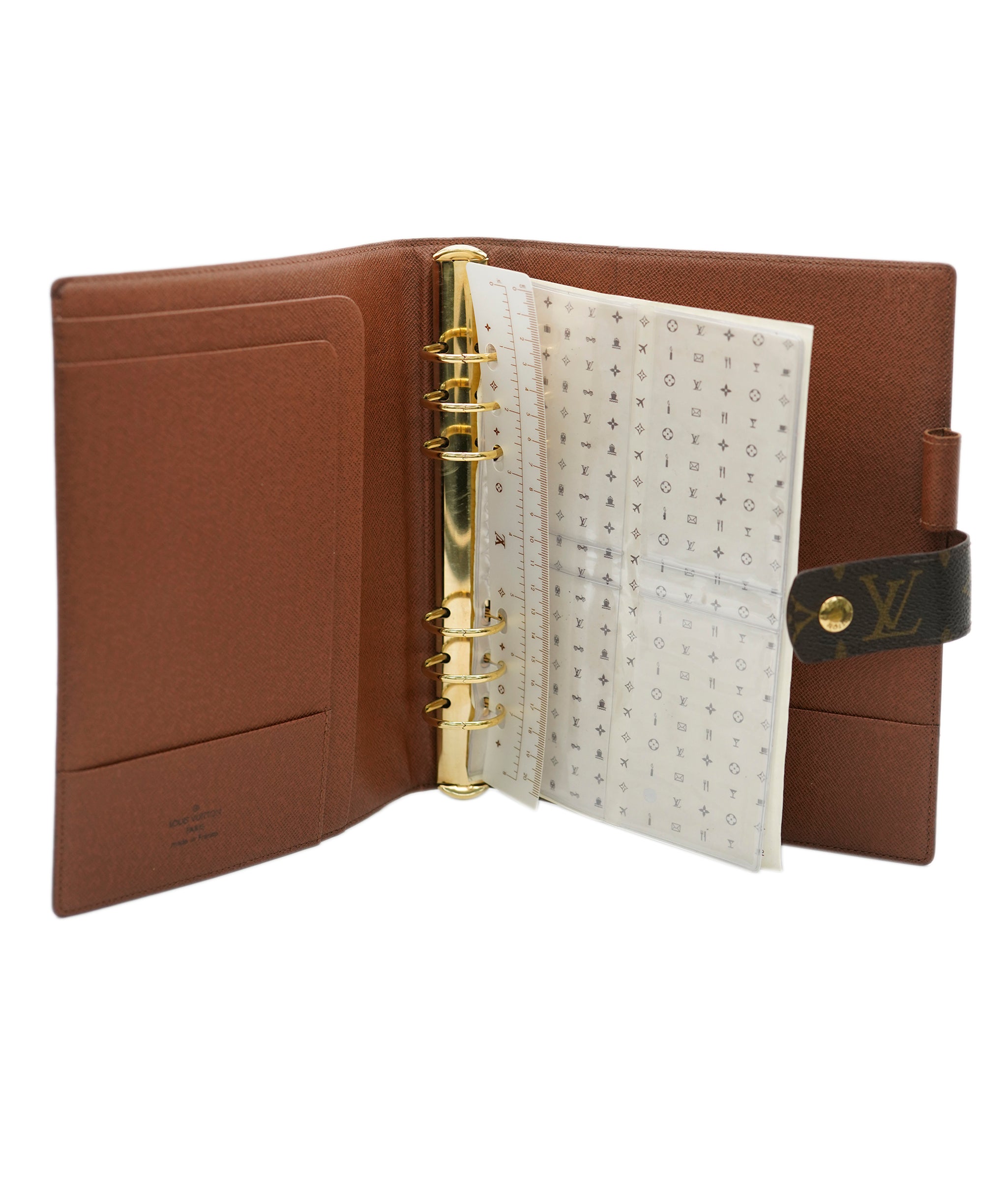 LOUIS VUITTON Monogram Agenda GM Day Planner Cover R20006 LV Auth hk1364 DXBV0094