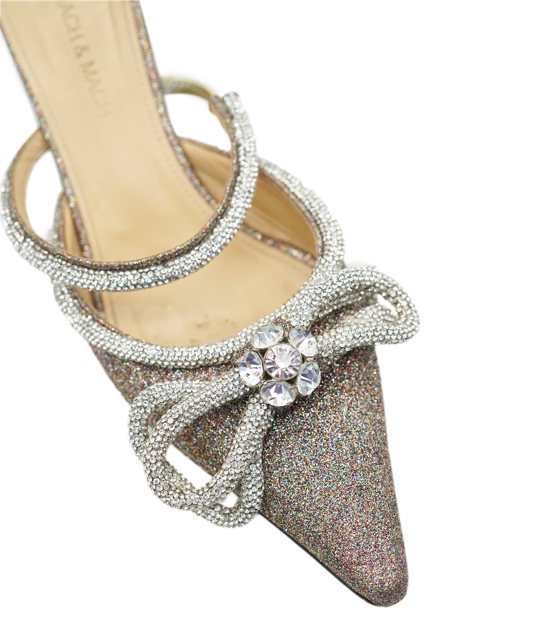 Mach & Mach Multicolour Glitter Bow Mules EU 38 ALC1890