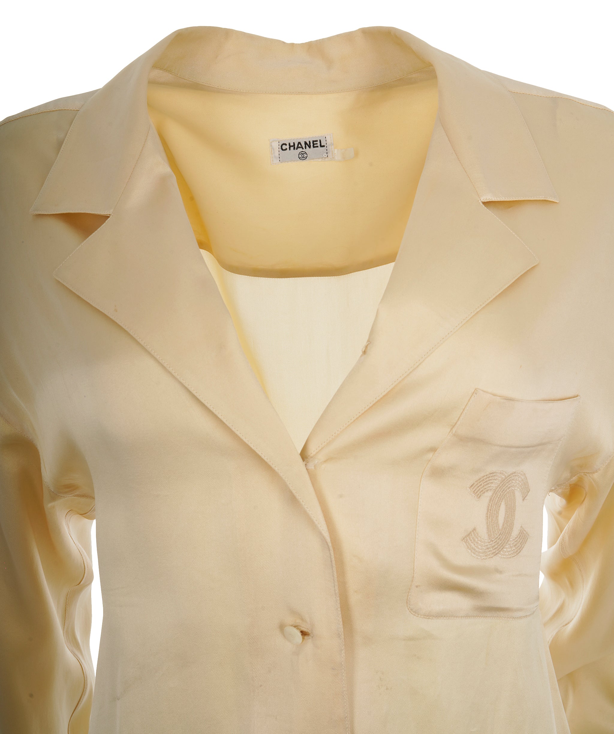 Chanel Beige CC Blouse ALC1455