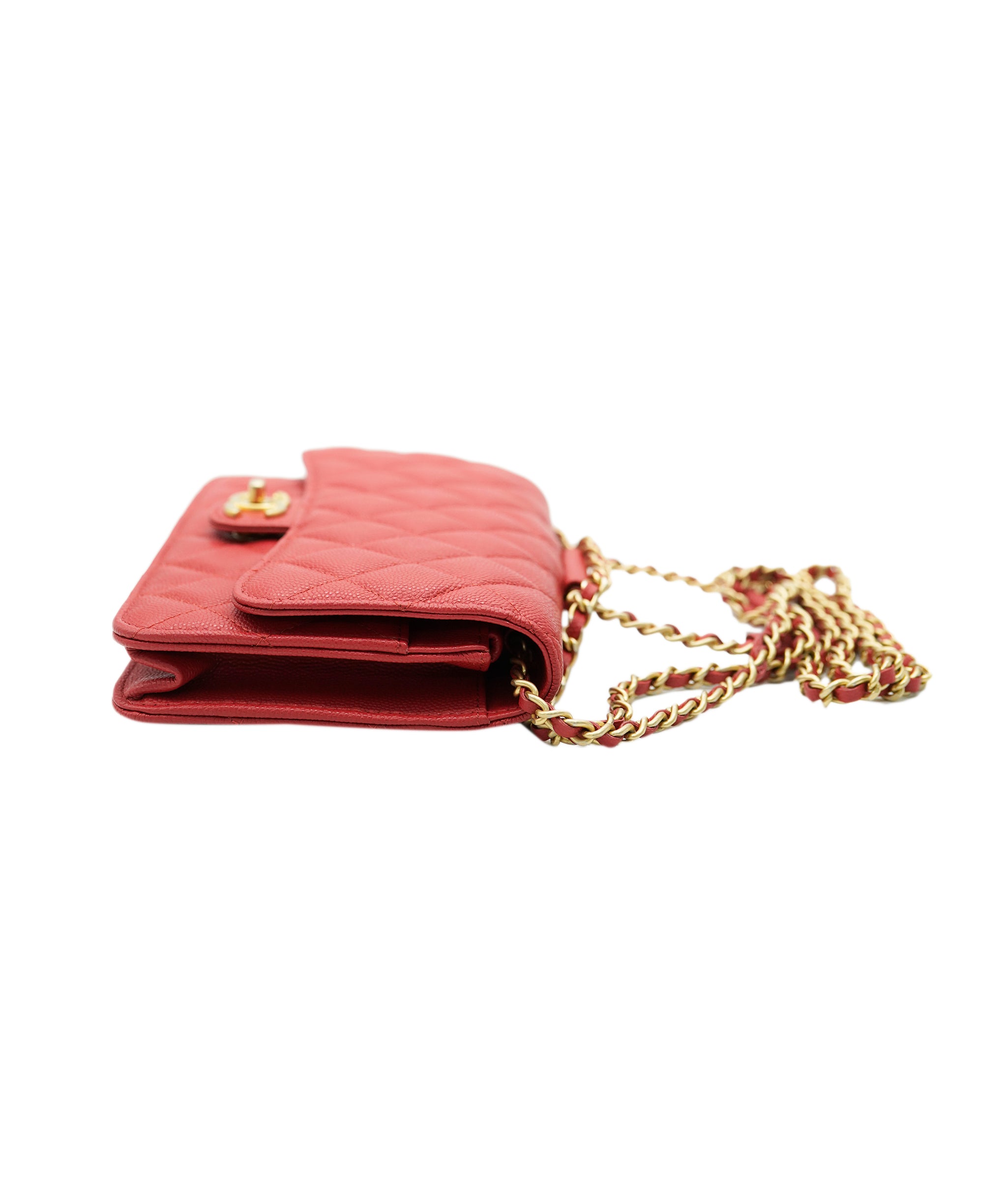 Chanel Red Caviar Top Handle Crossbody Bag  ALC1900